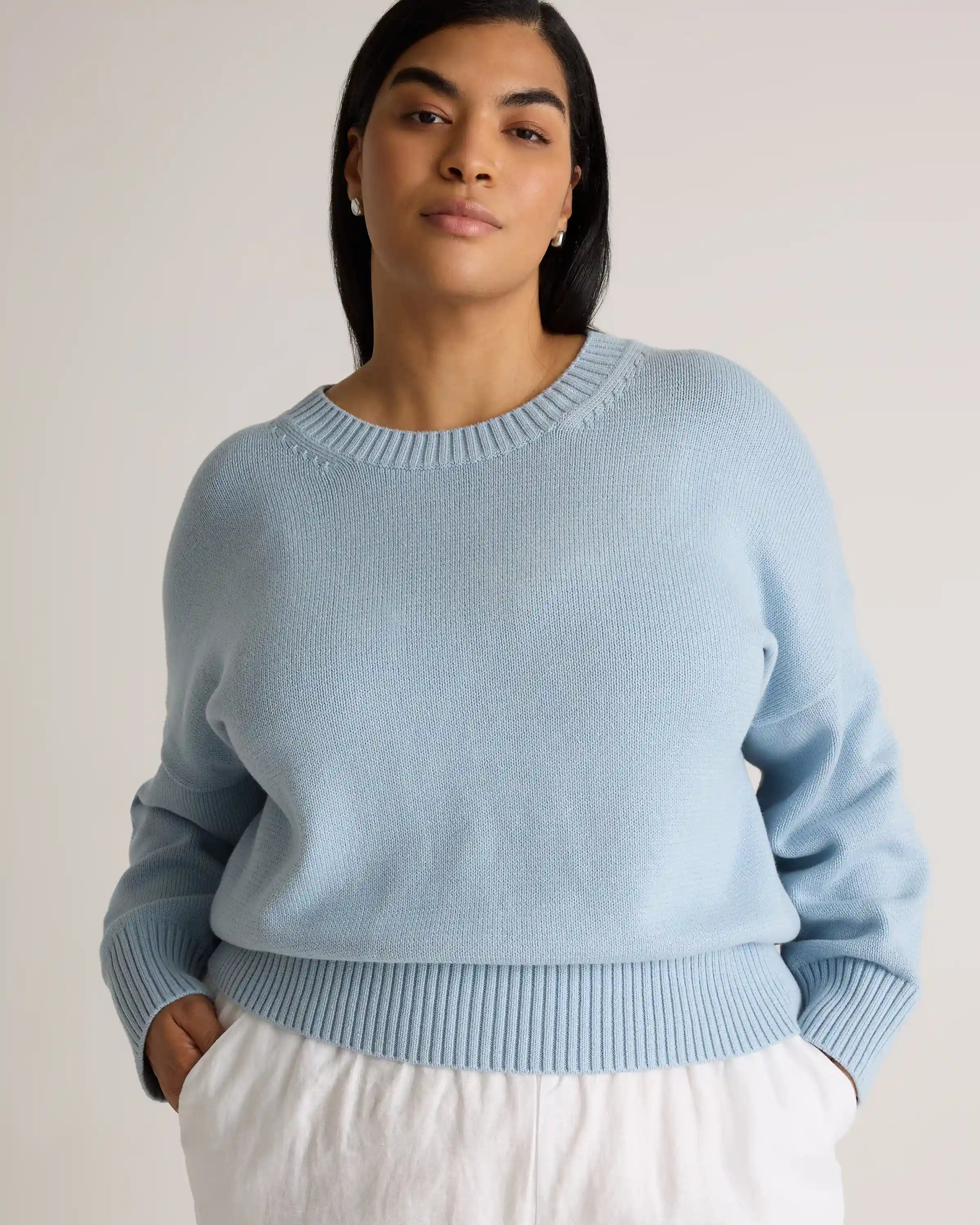100% Organic Cotton Boyfriend Crew Sweater