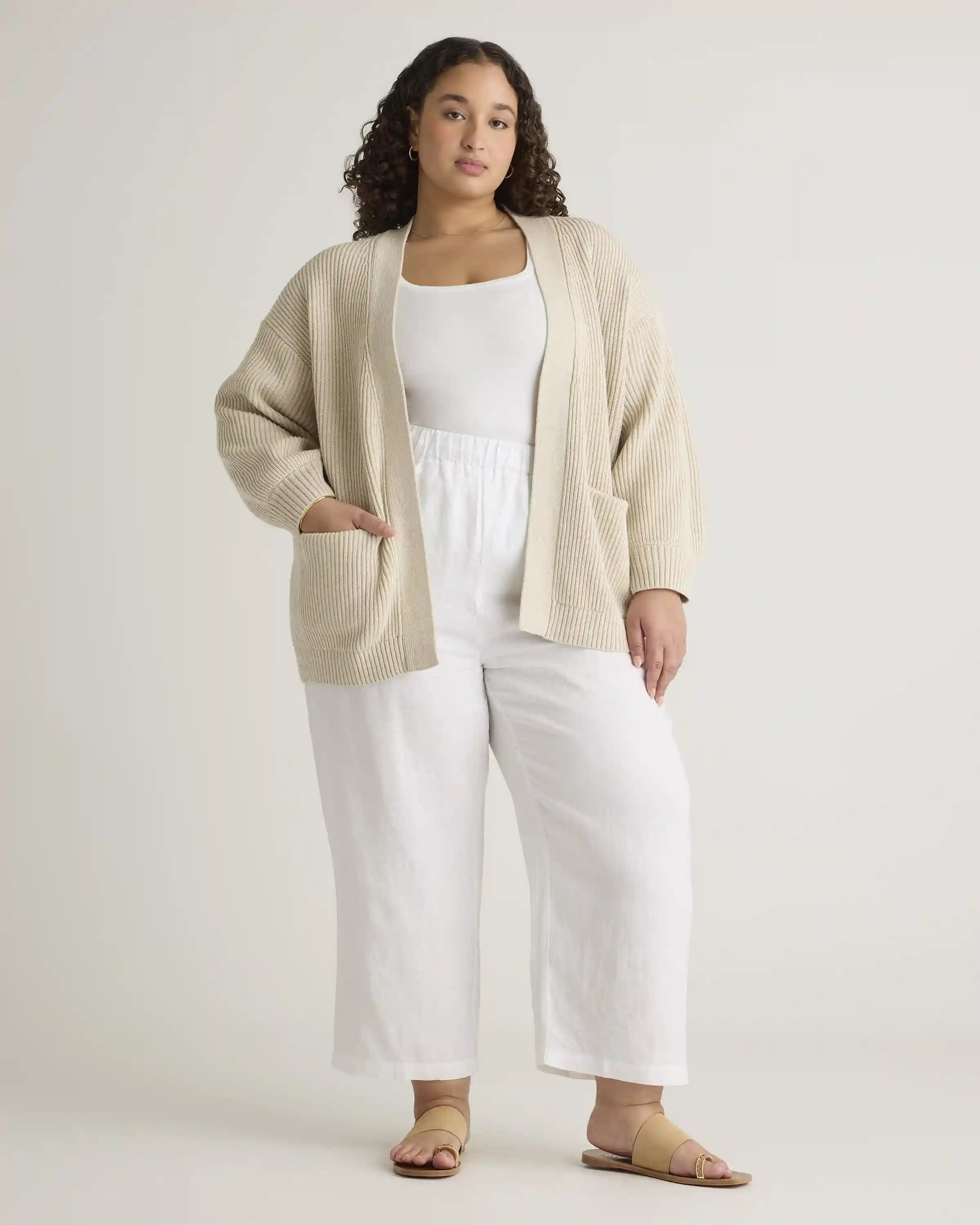 100% Organic Cotton Oversized Cardigan