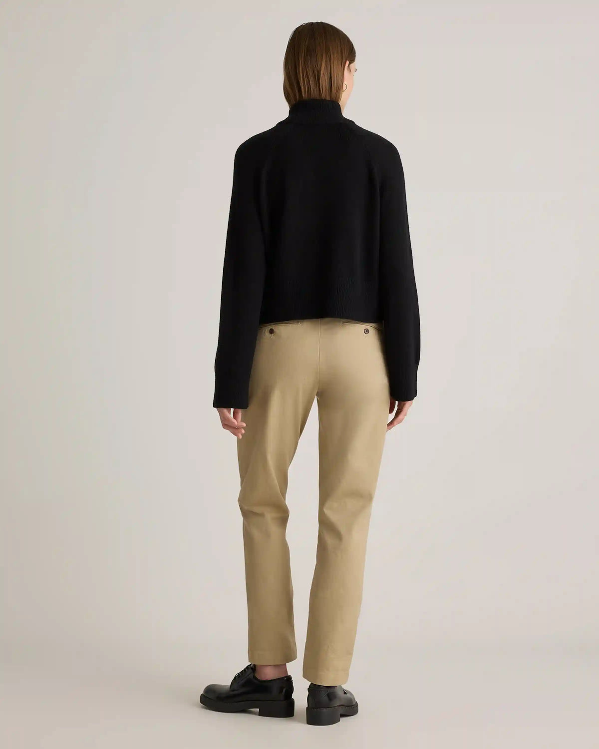 Australian Merino Wool Cropped Mock Neck Sweater