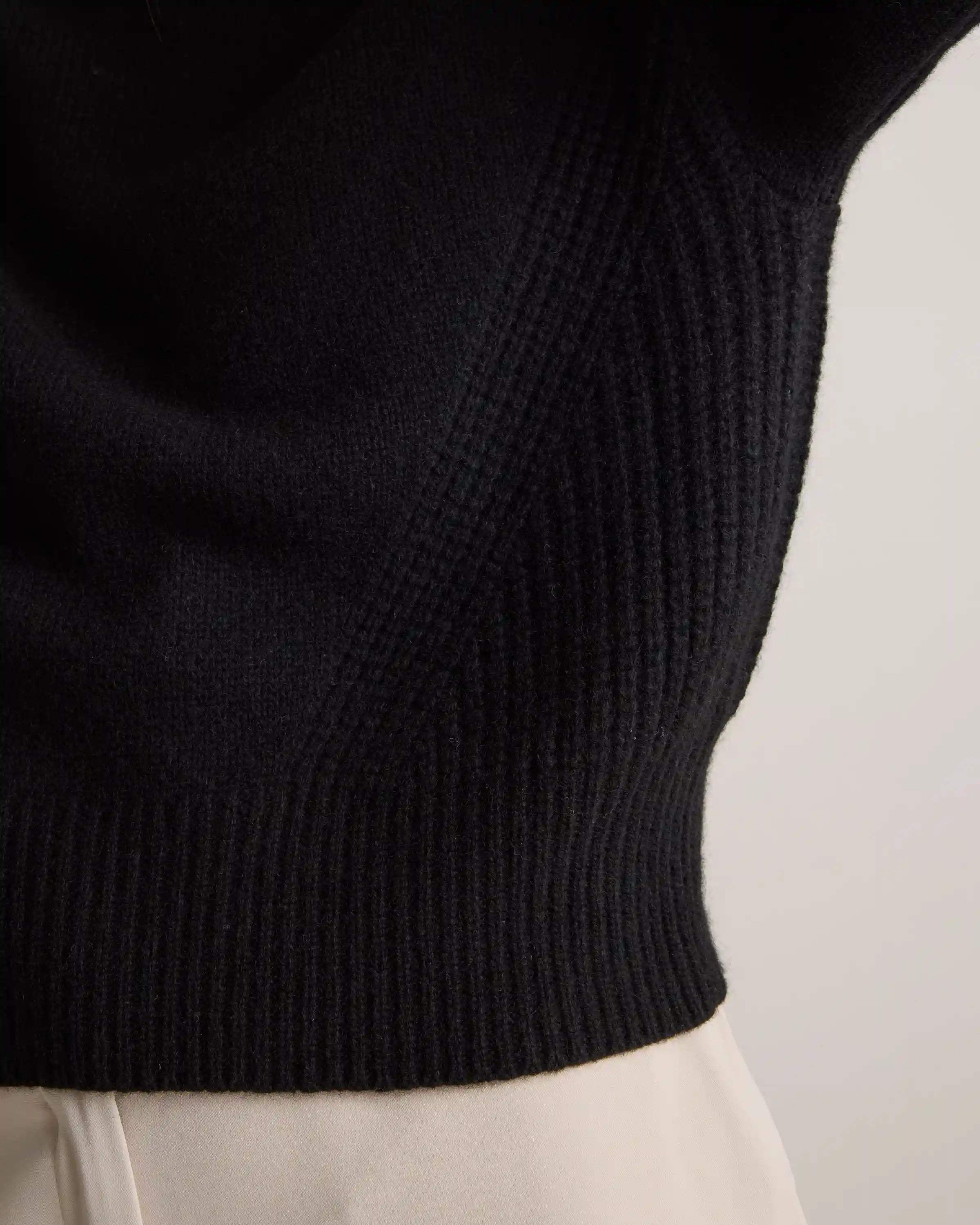 100% Yak Wool Pointelle Detail Relaxed Crew