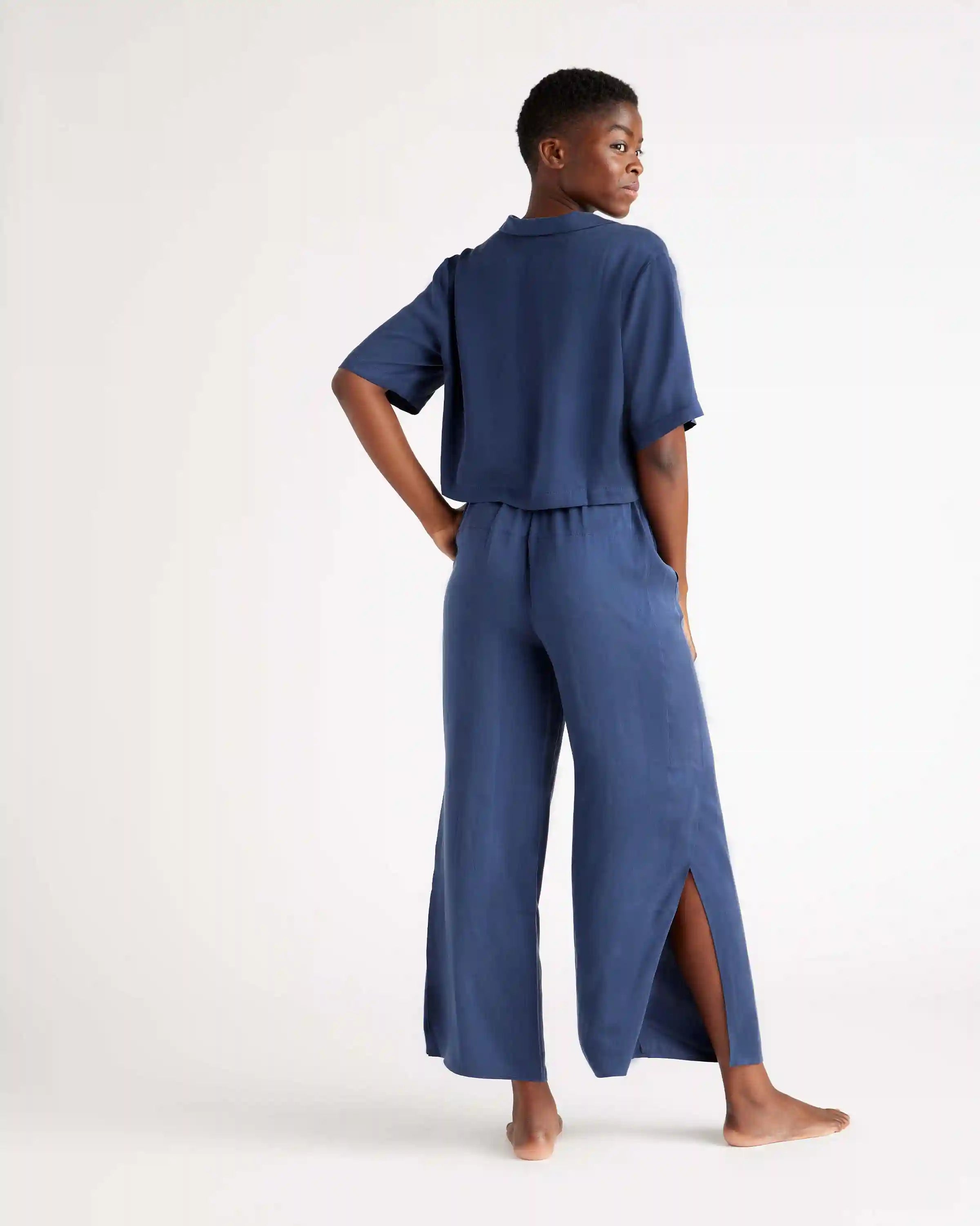 100% Washable Silk Pajama Button Up Top