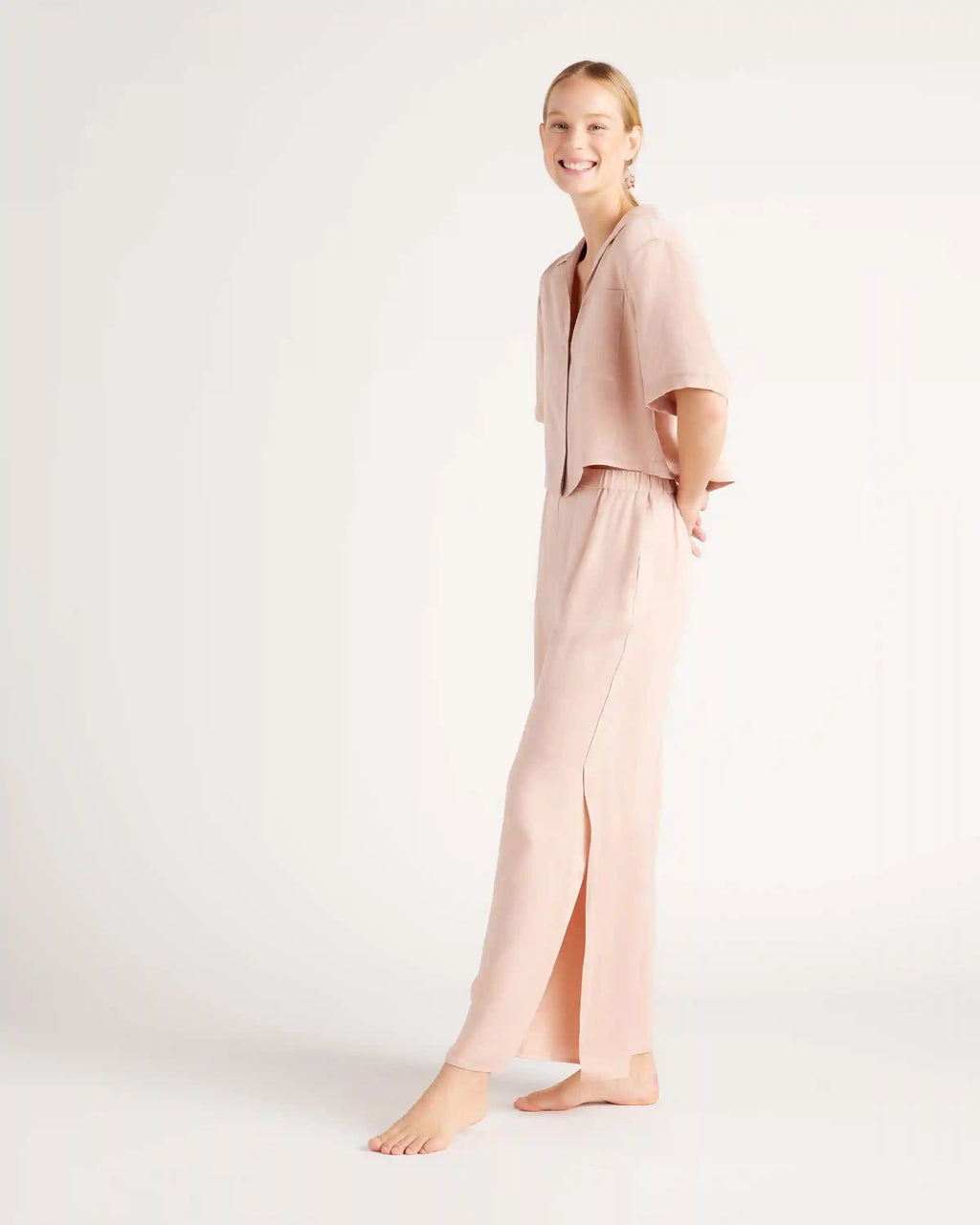 100% Washable Silk Pajama Button Up Top