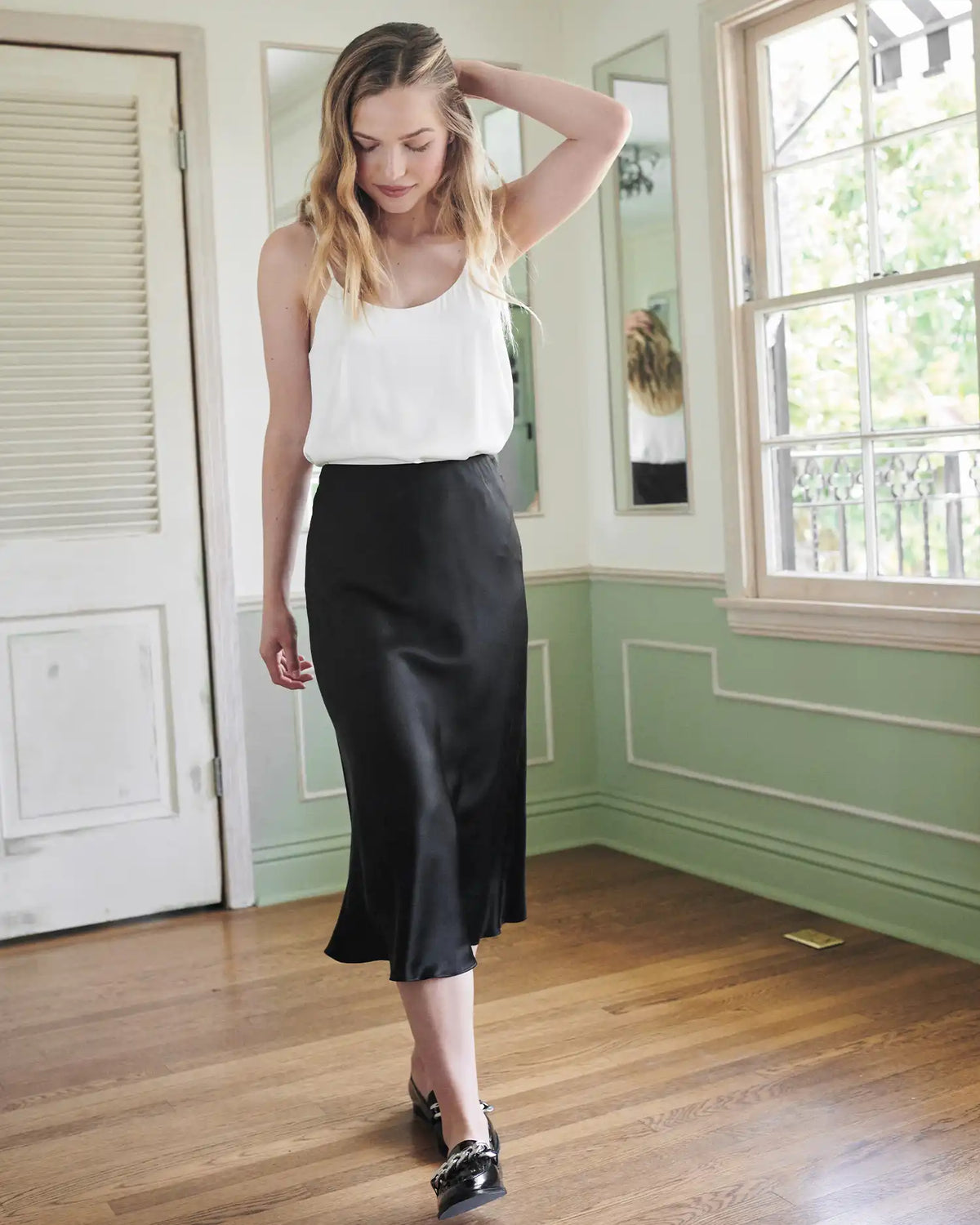 100% Washable Silk Skirt