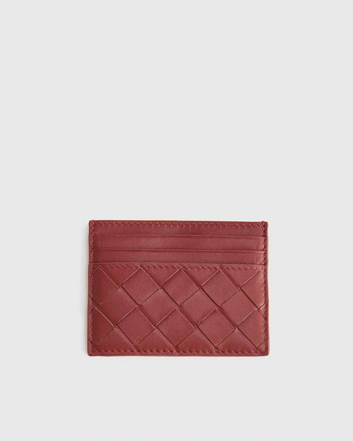 Italian Handwoven Leather Small Card Case