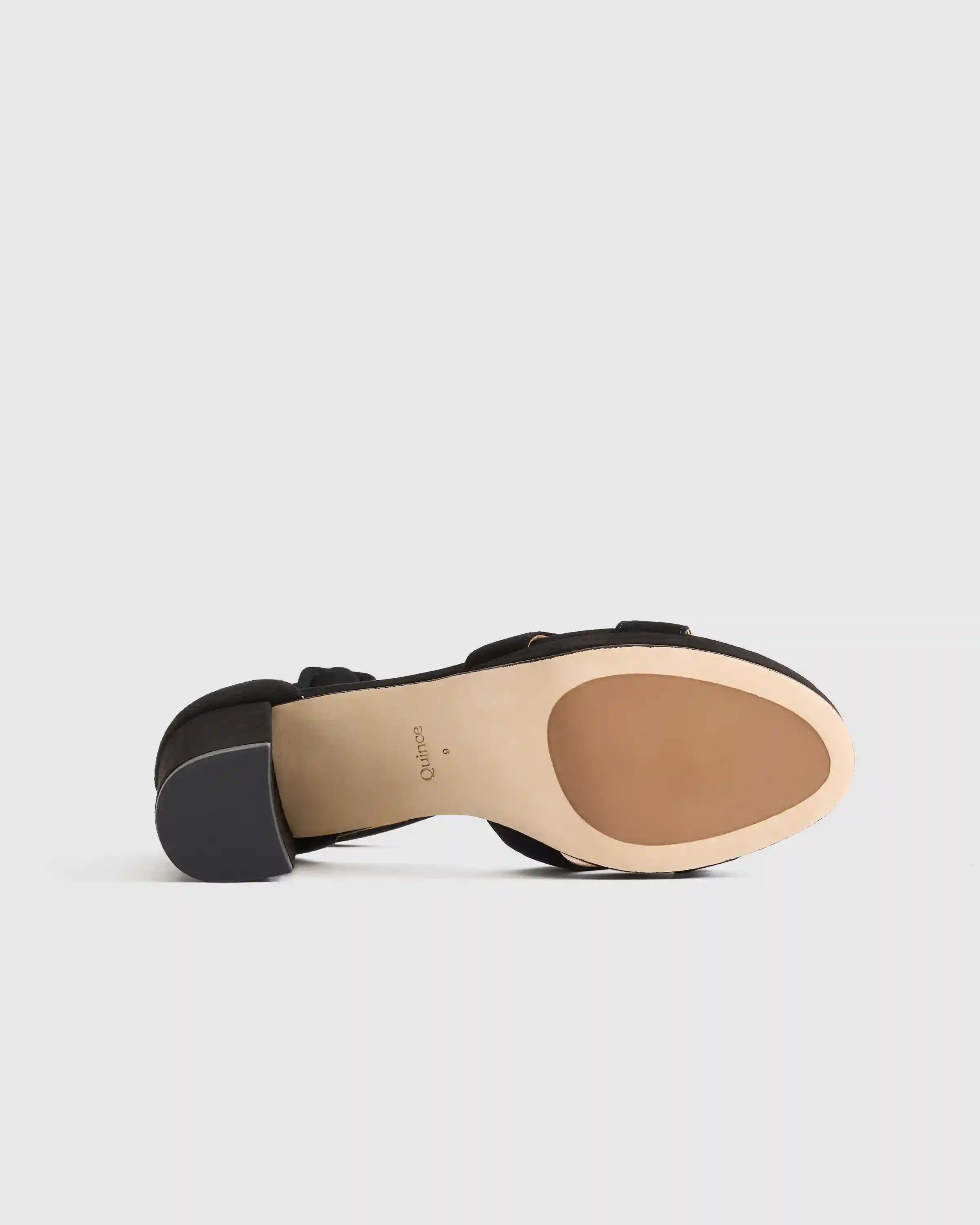 Italian Leather Crisscross Platform Sandal