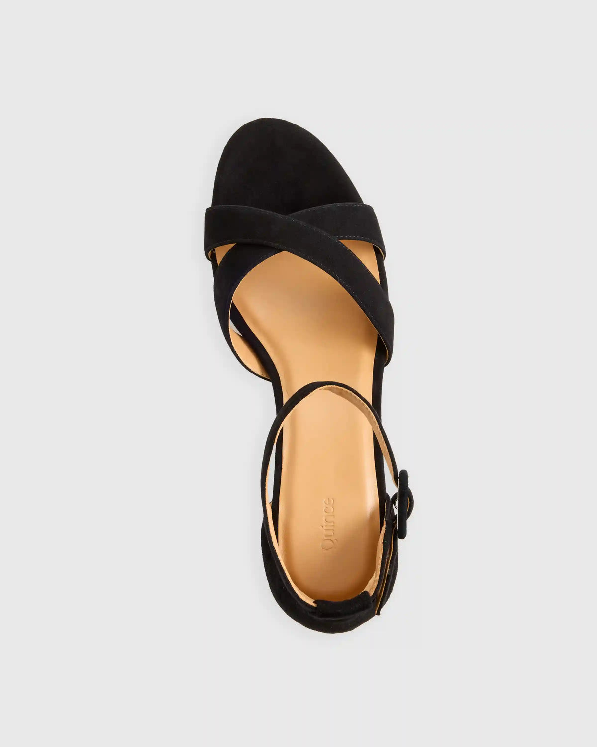 Italian Leather Crisscross Block Heel Sandal