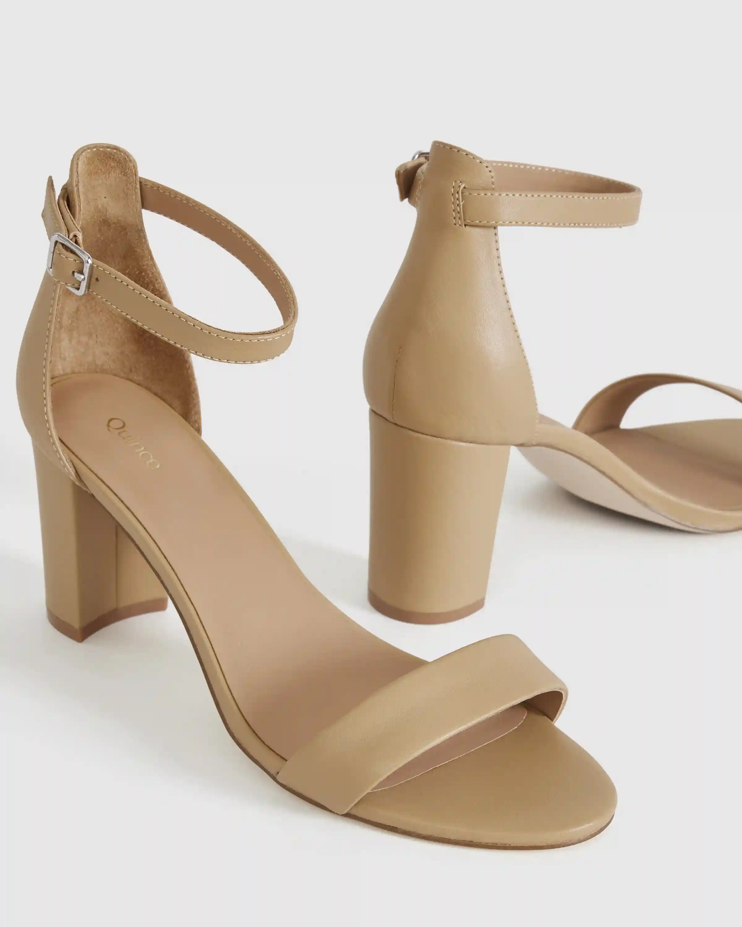 Italian Leather 65mm Block Heel