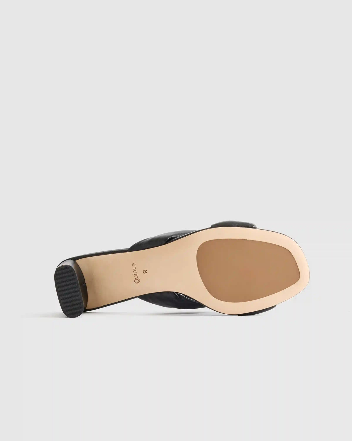 Italian Leather Twist Mid Heel Mule