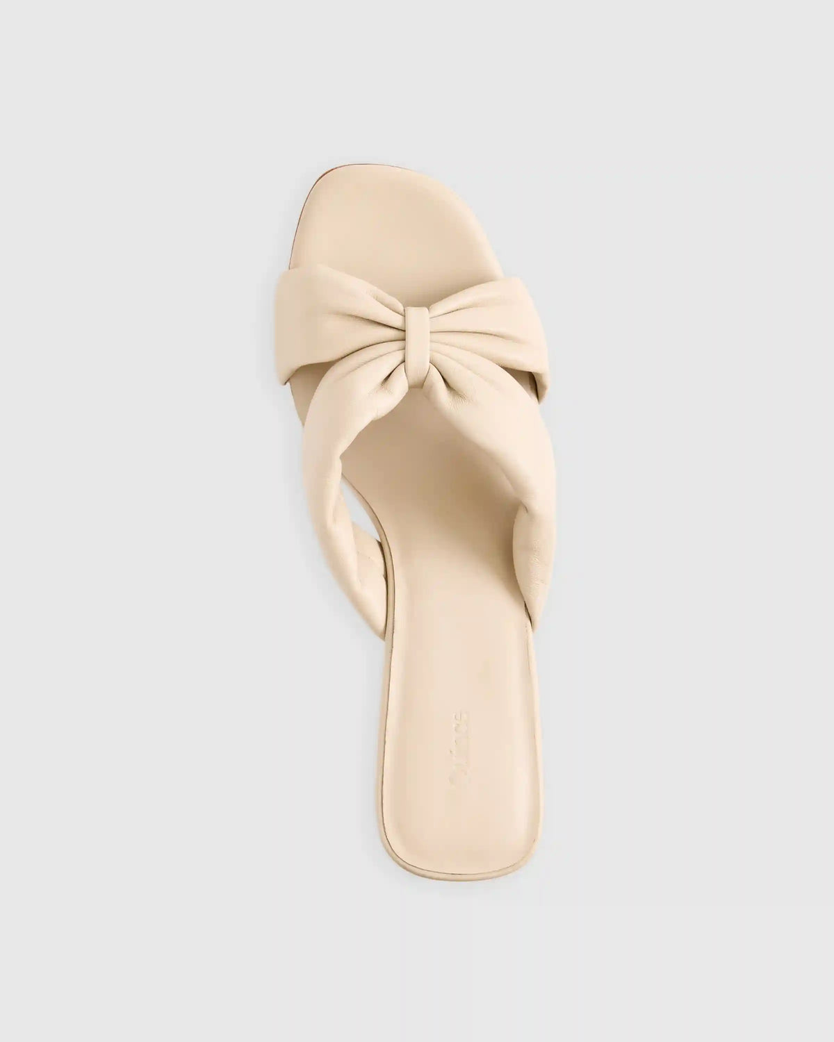 Italian Leather Twist Mid Heel Mule