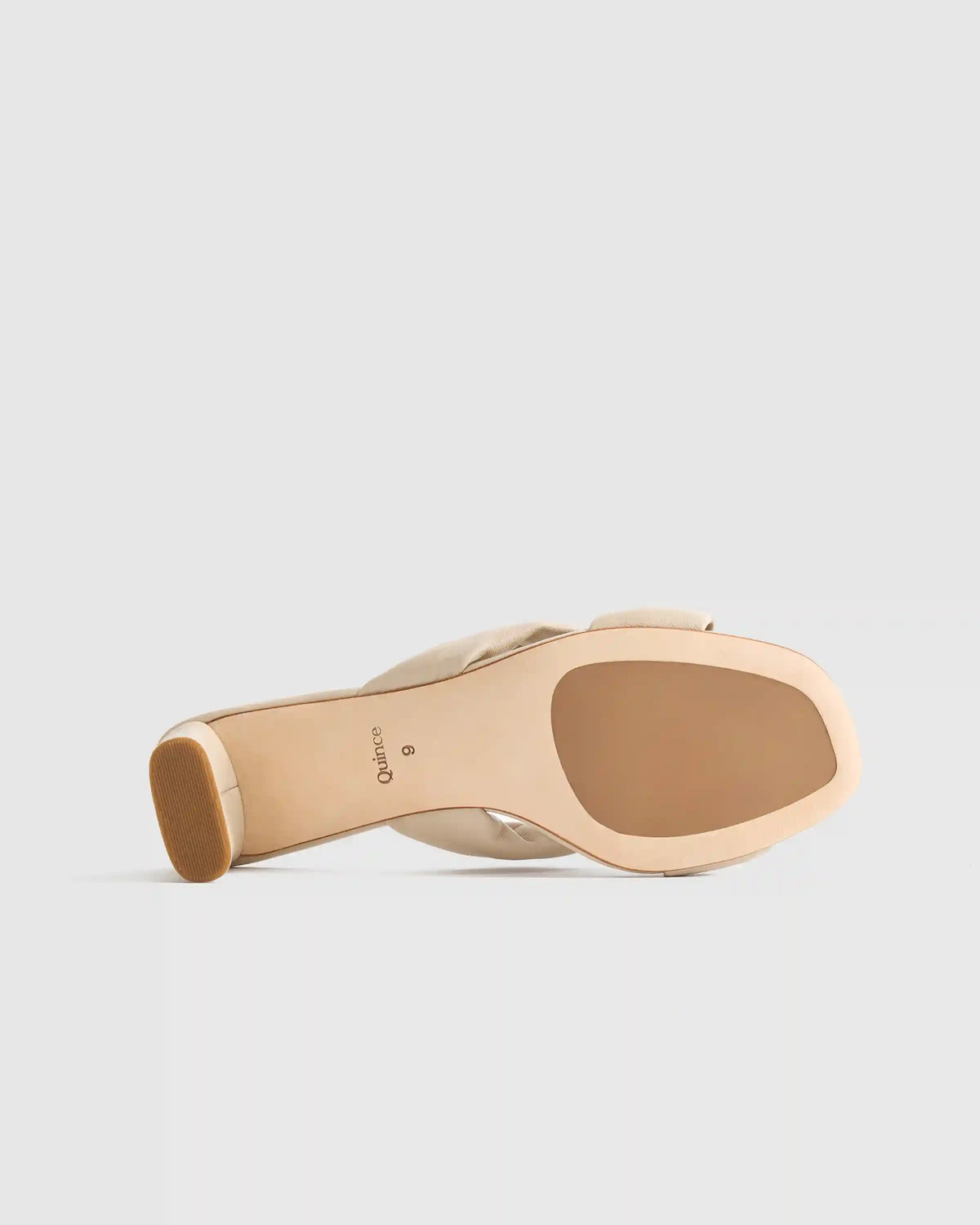 Italian Leather Twist Mid Heel Mule