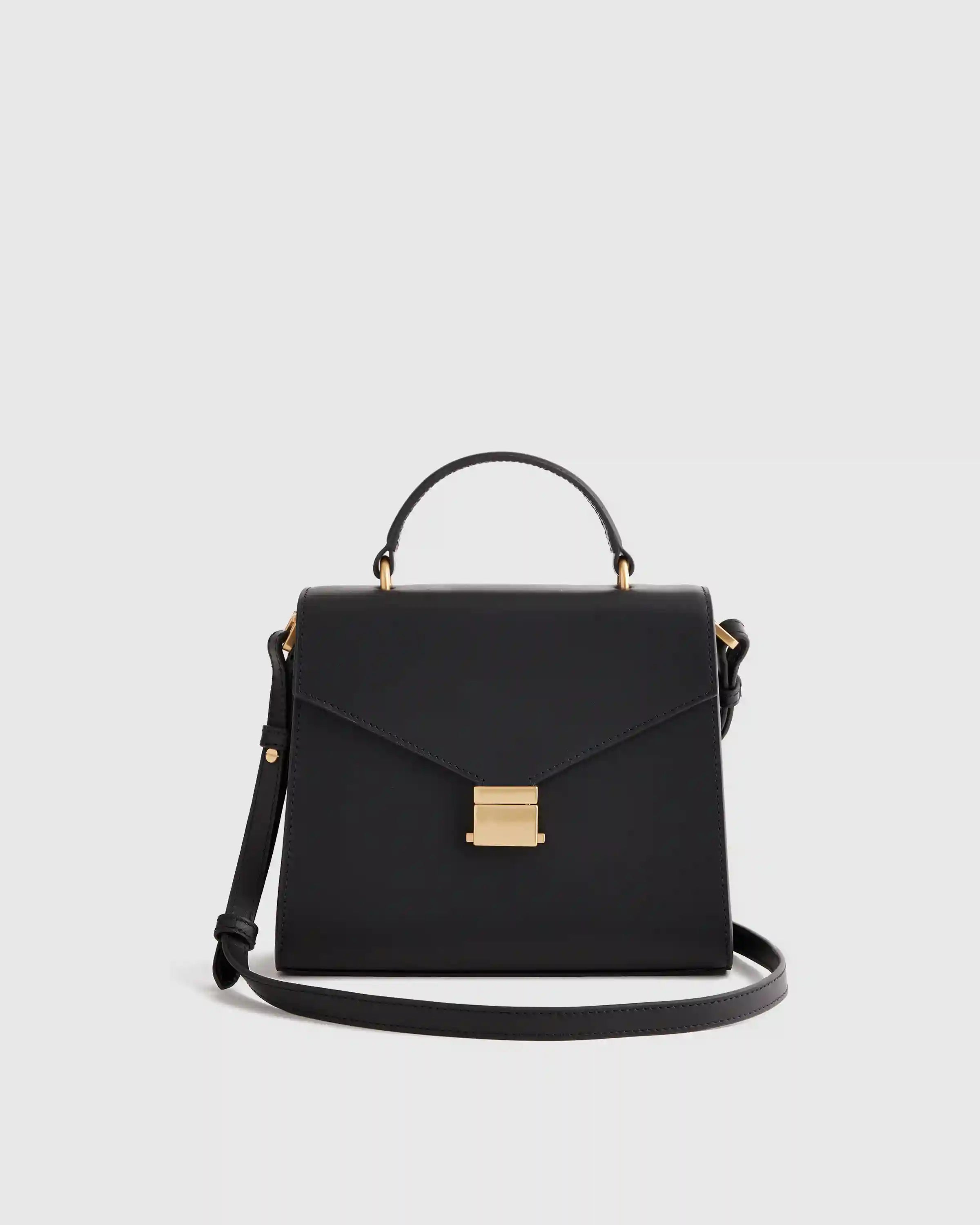 Italian Leather Top Handle Crossbody Satchel