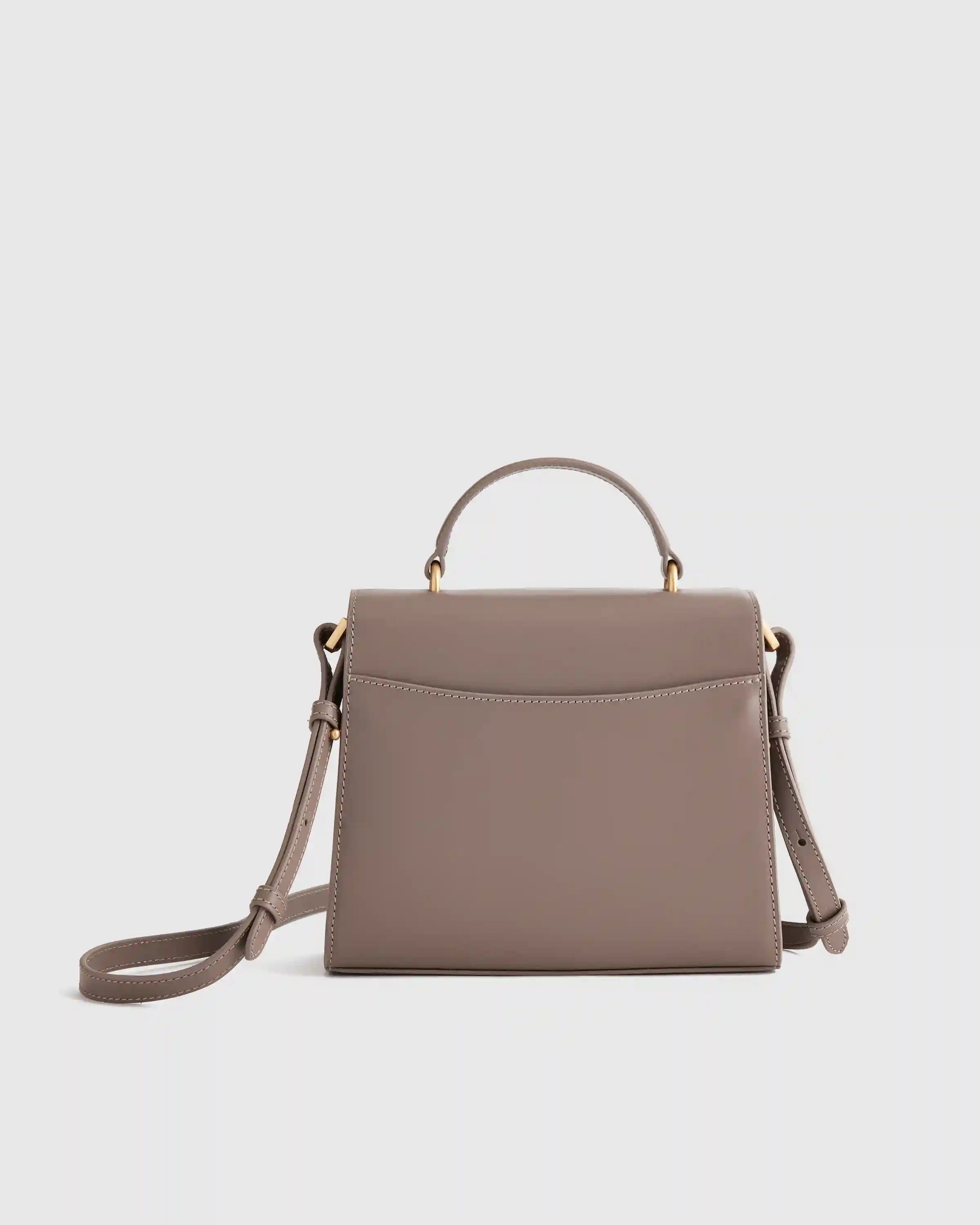 Italian Leather Top Handle Crossbody Satchel