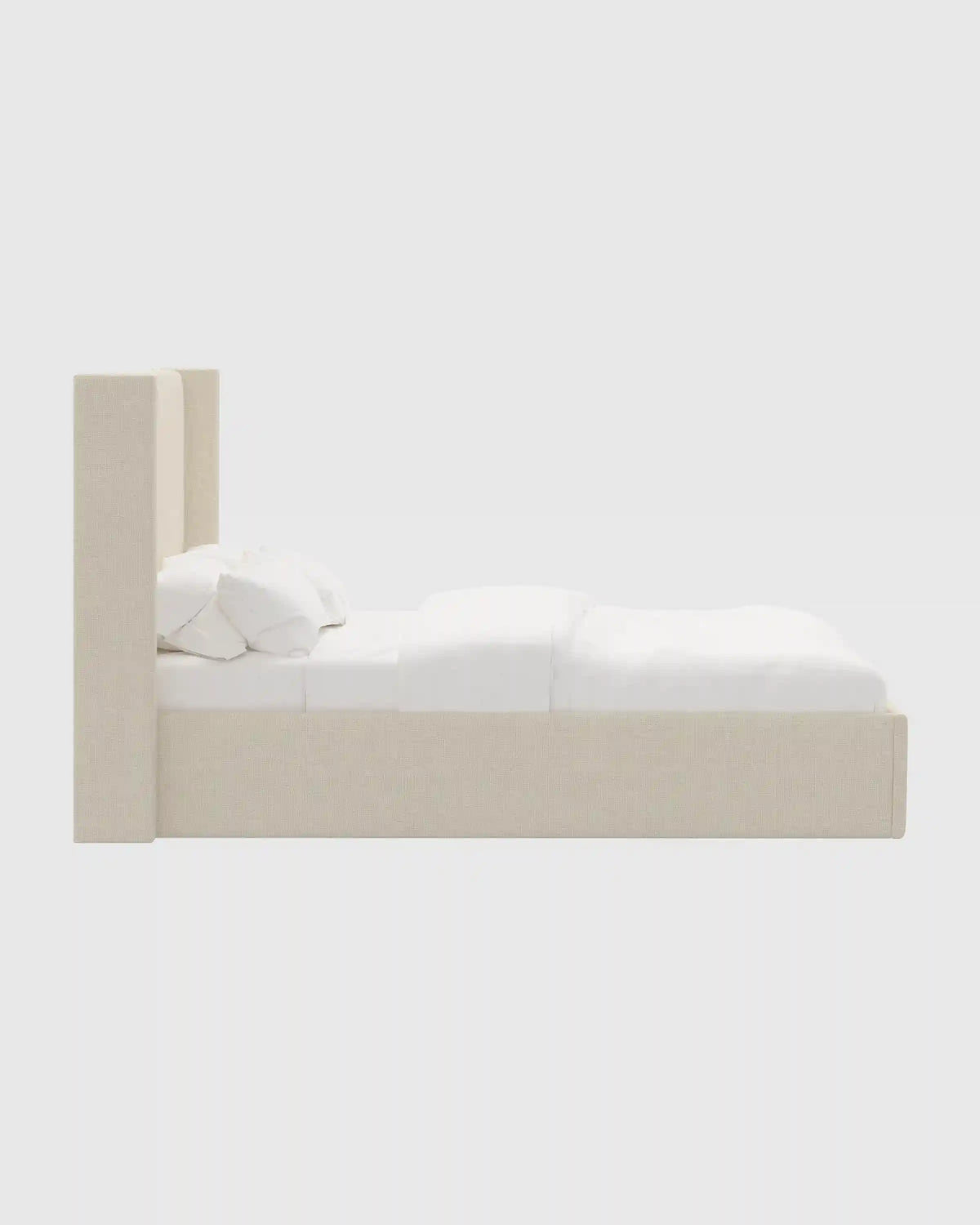 100% Linen Wingback Bed