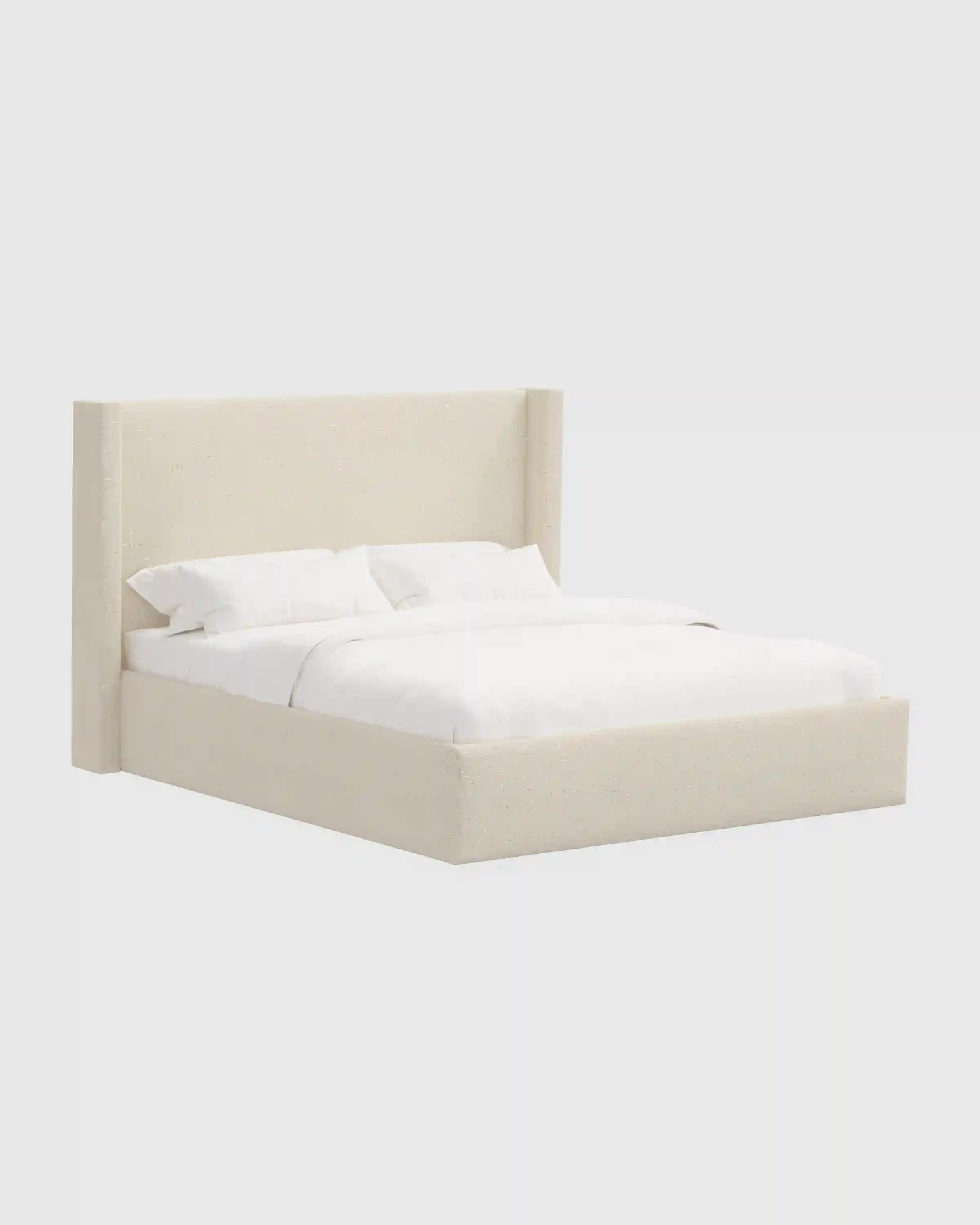 100% Linen Wingback Bed