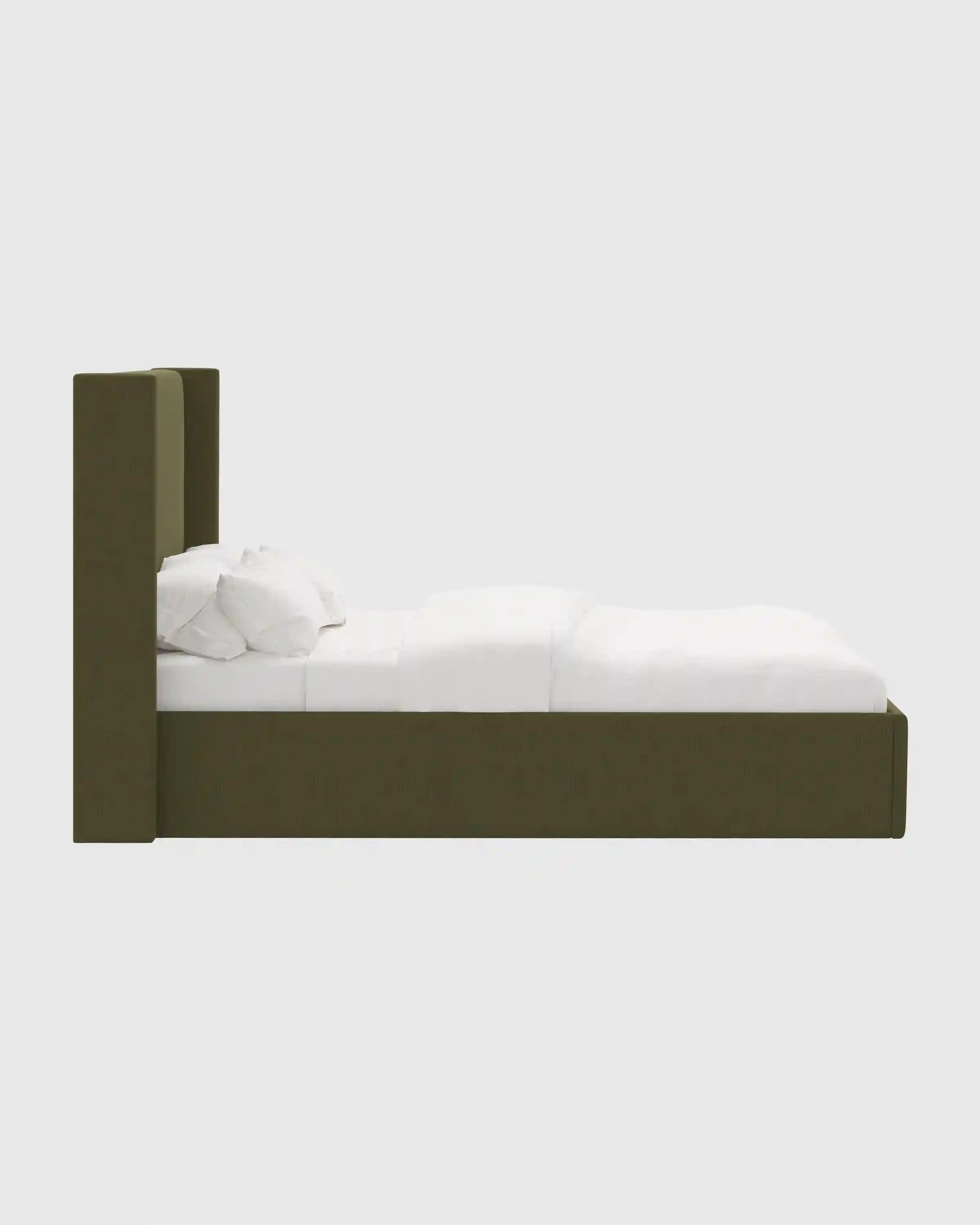 100% Linen Wingback Bed