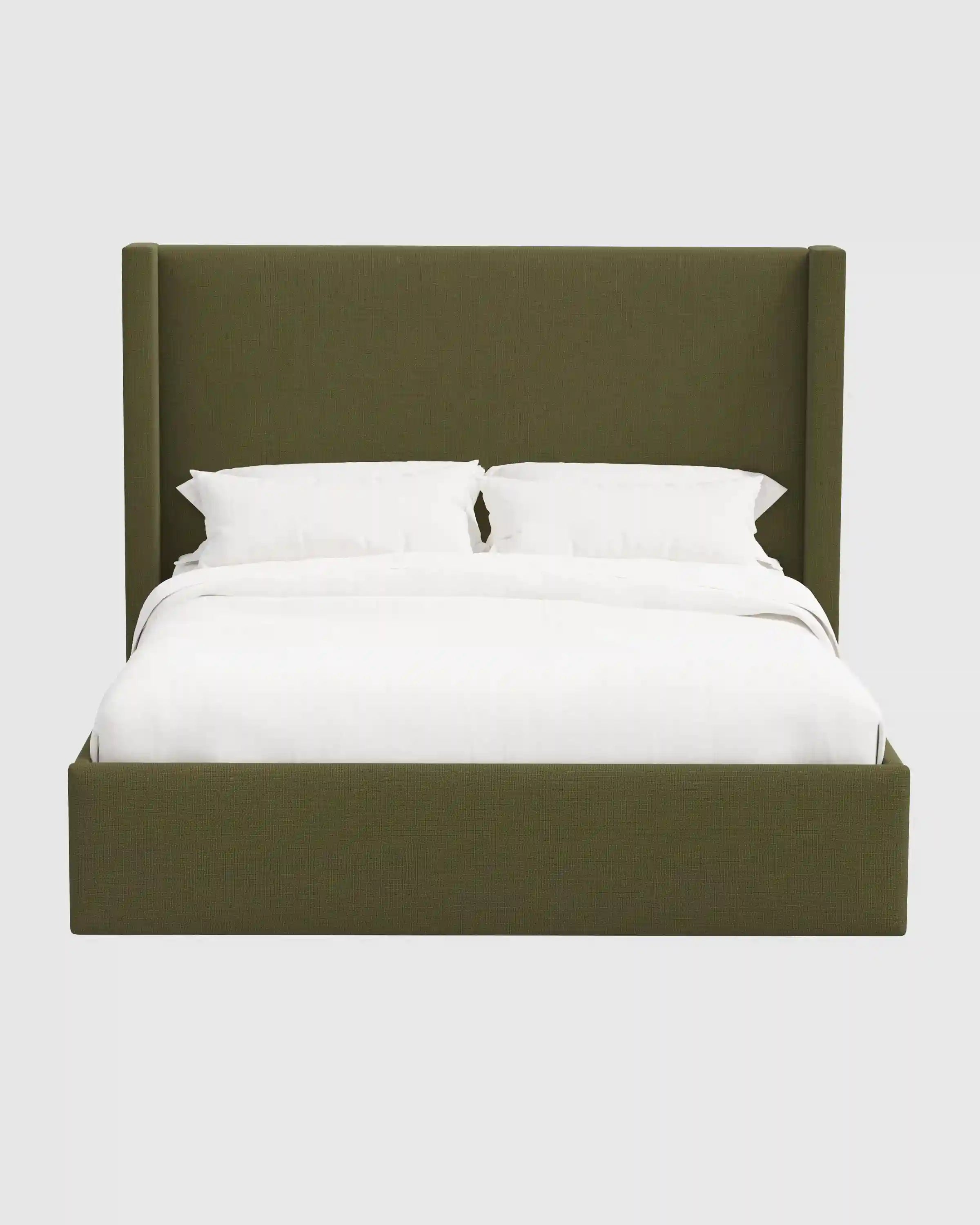 100% Linen Wingback Bed