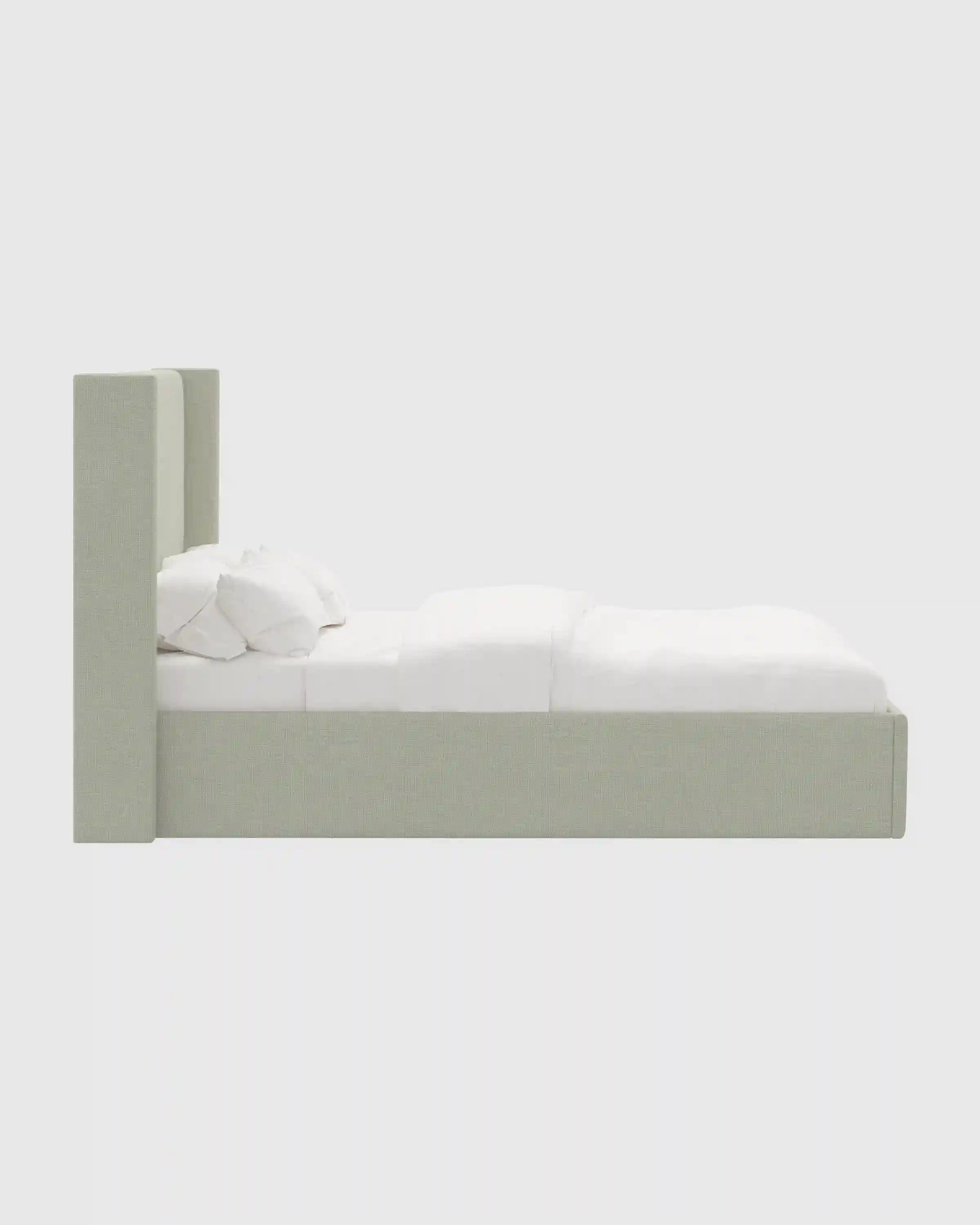100% Linen Wingback Bed
