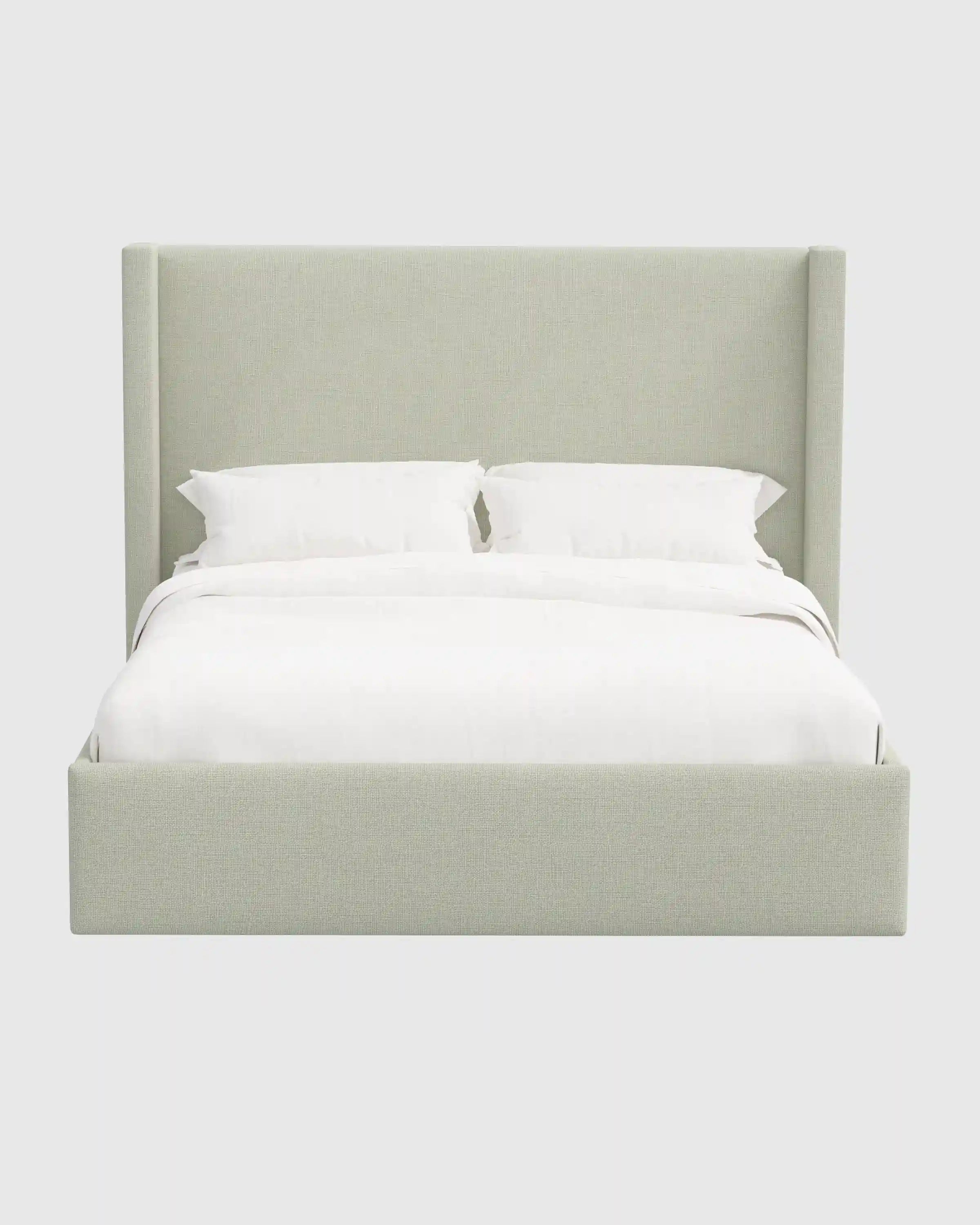 100% Linen Wingback Bed