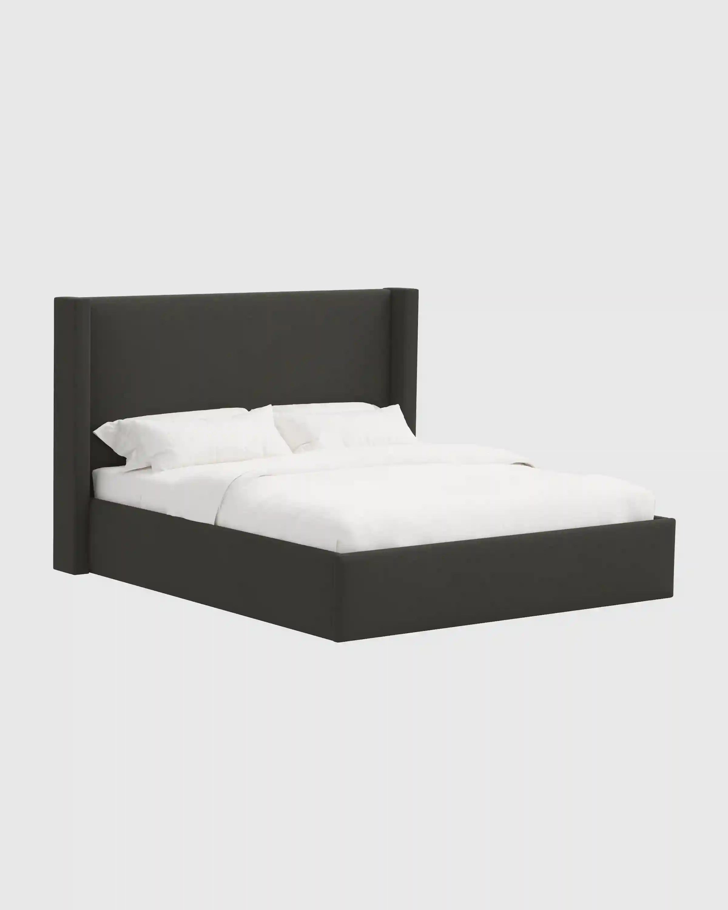 100% Linen Wingback Bed