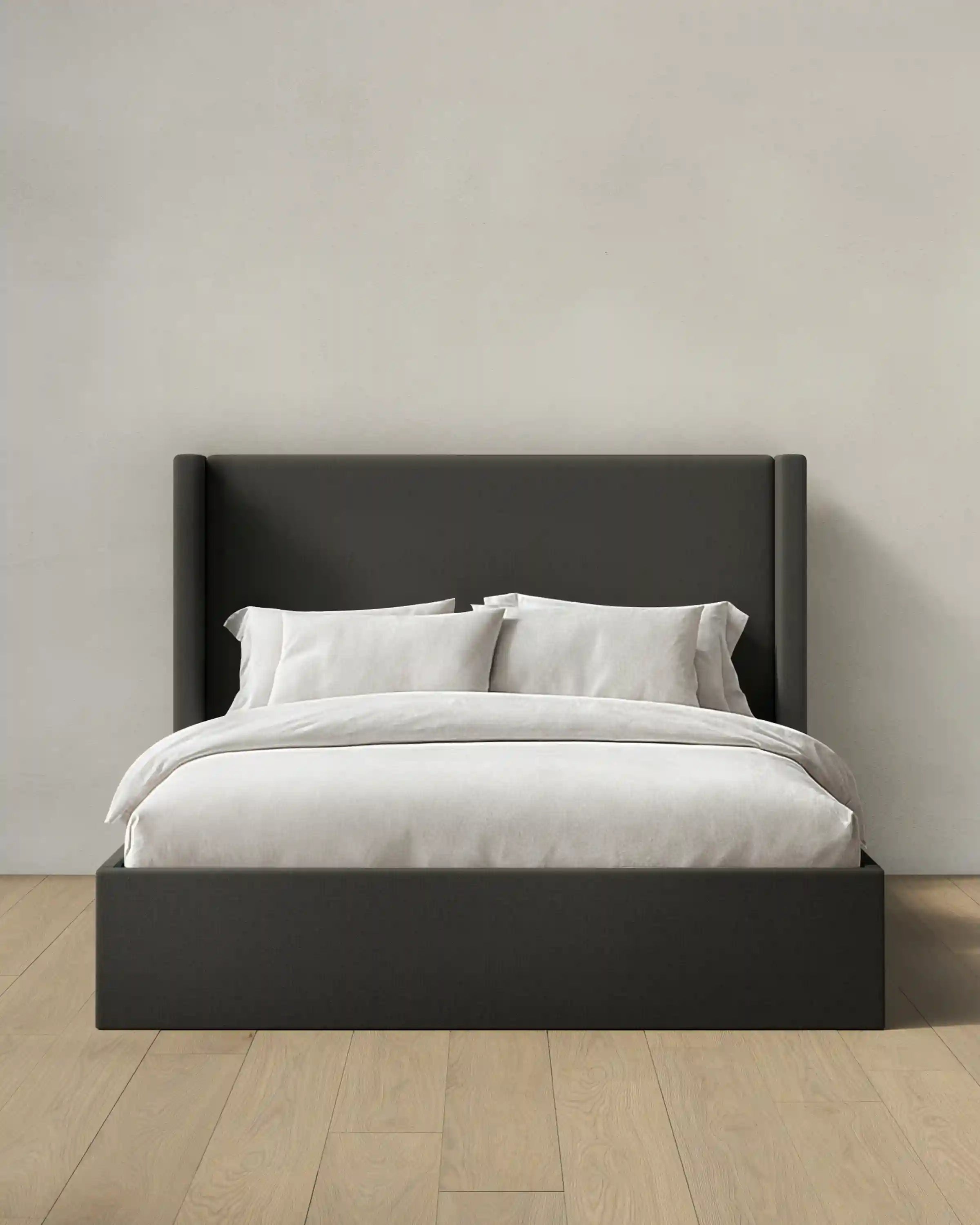 100% Linen Wingback Bed