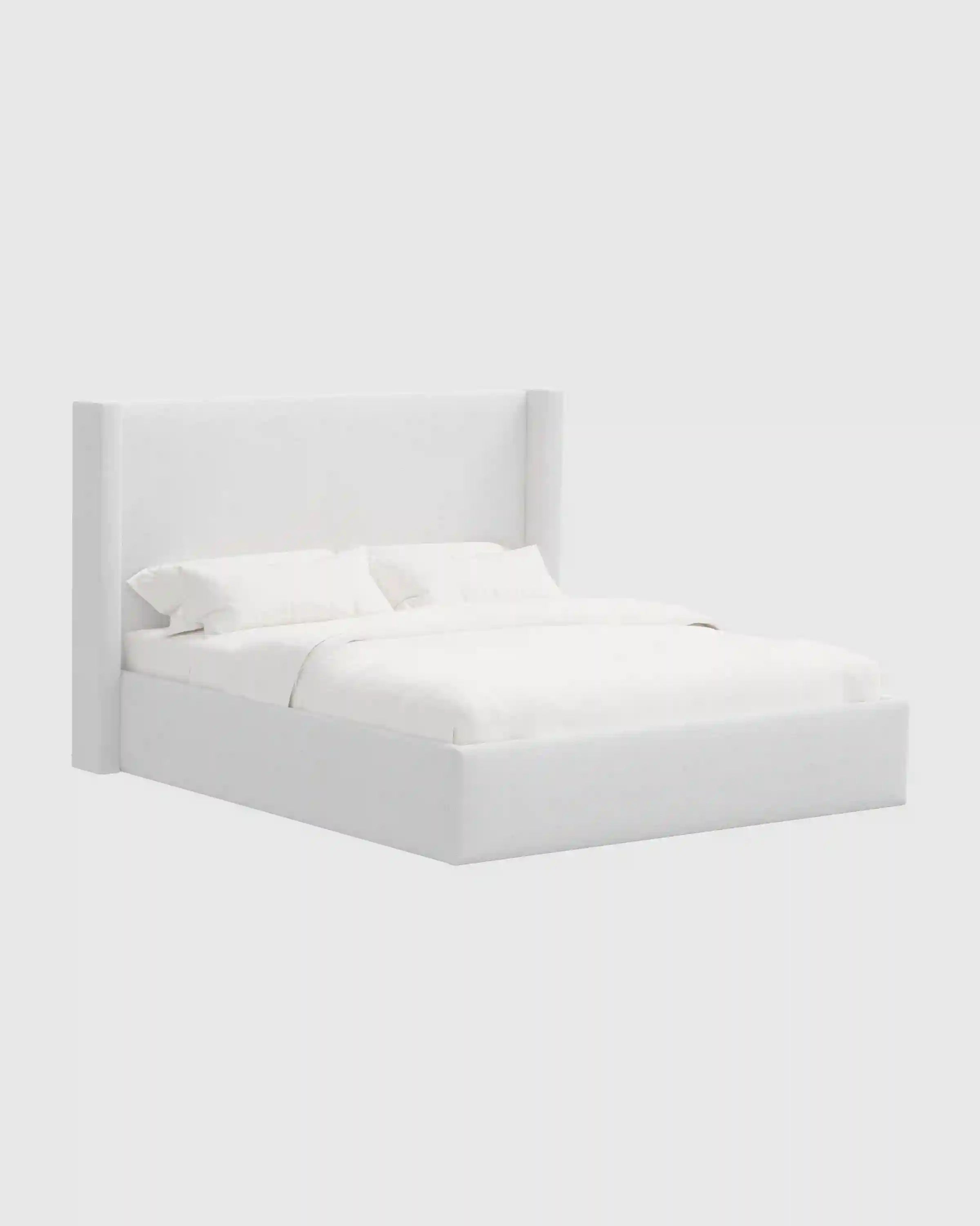 100% Linen Wingback Bed