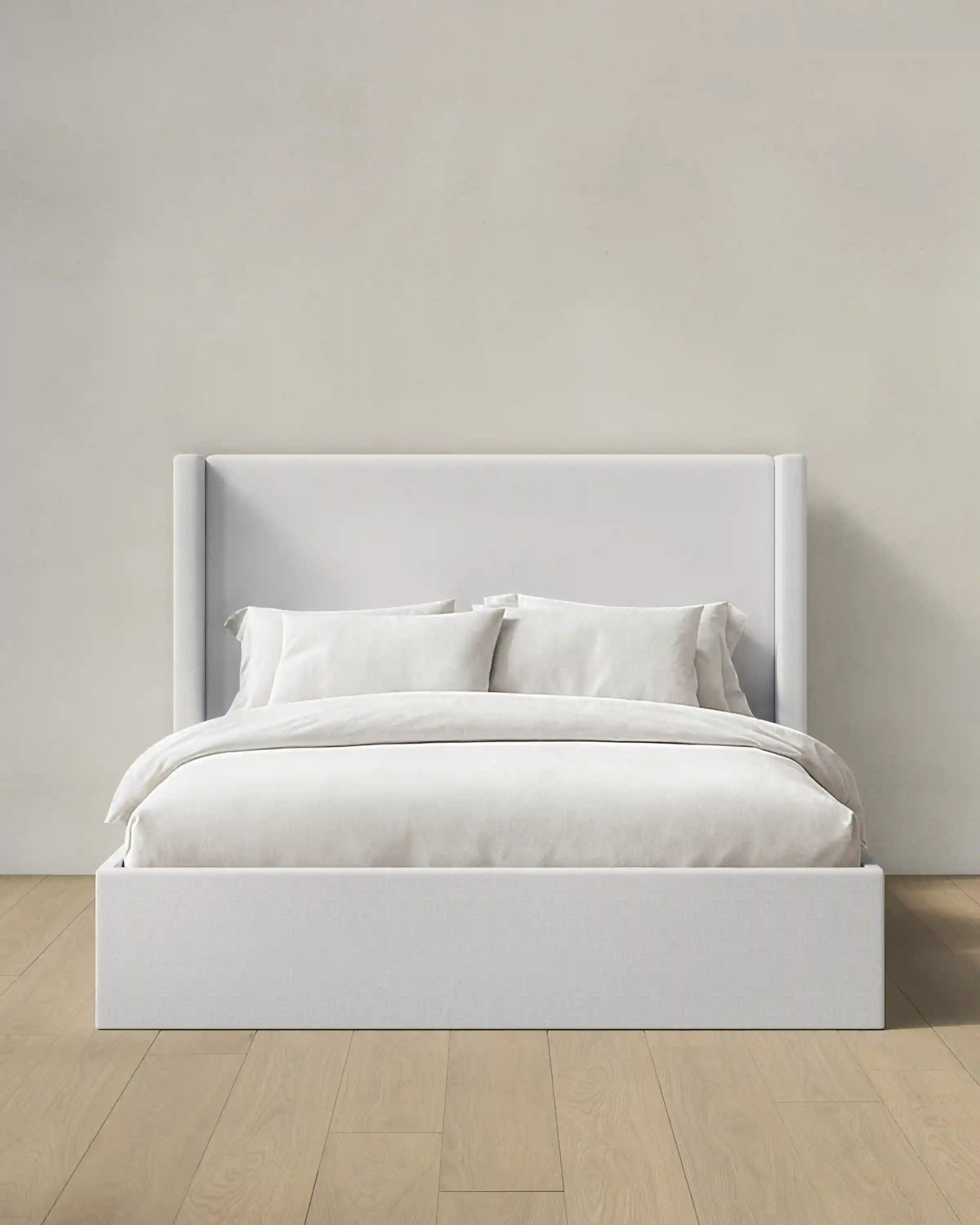 100% Linen Wingback Bed