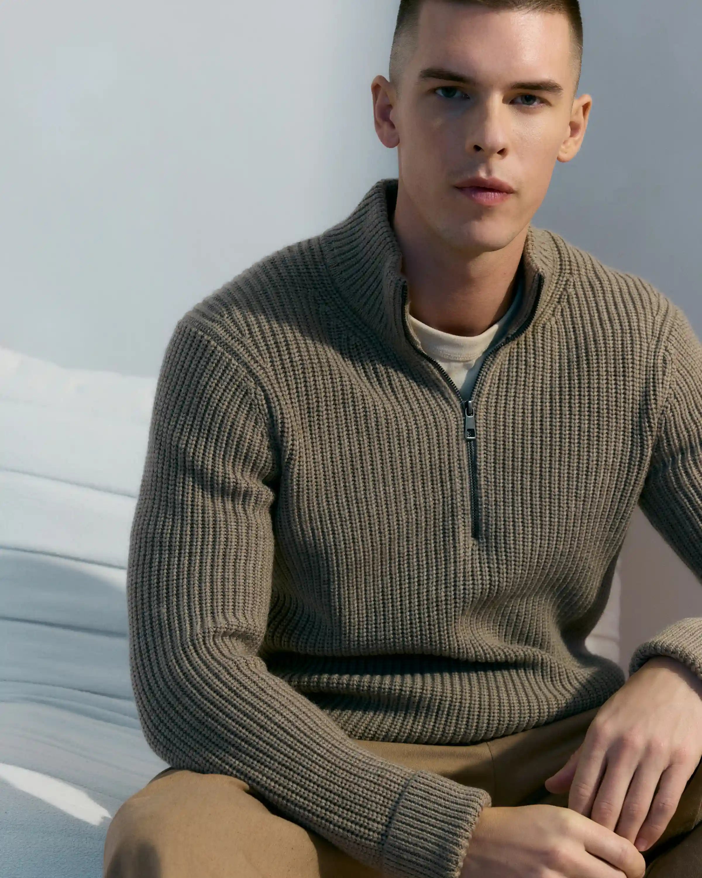 Australian Merino Wool Half Zip Sweater