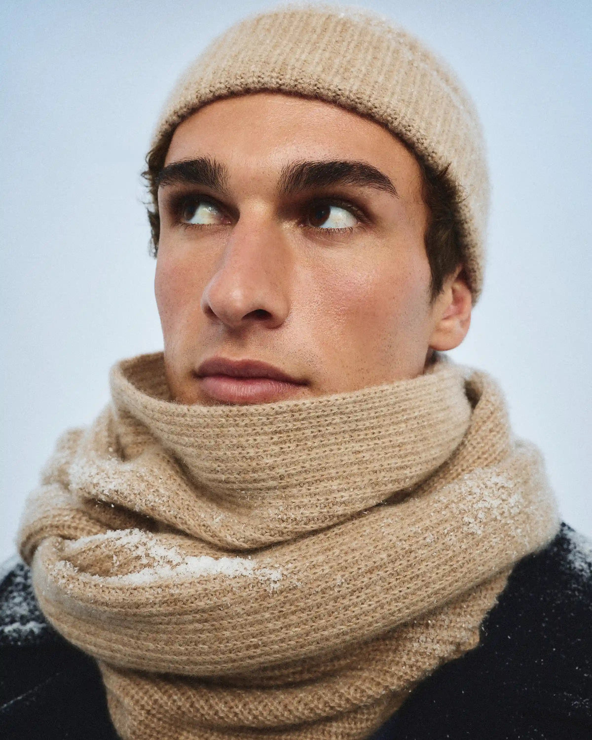Mongolian Cashmere Ribbed Beanie