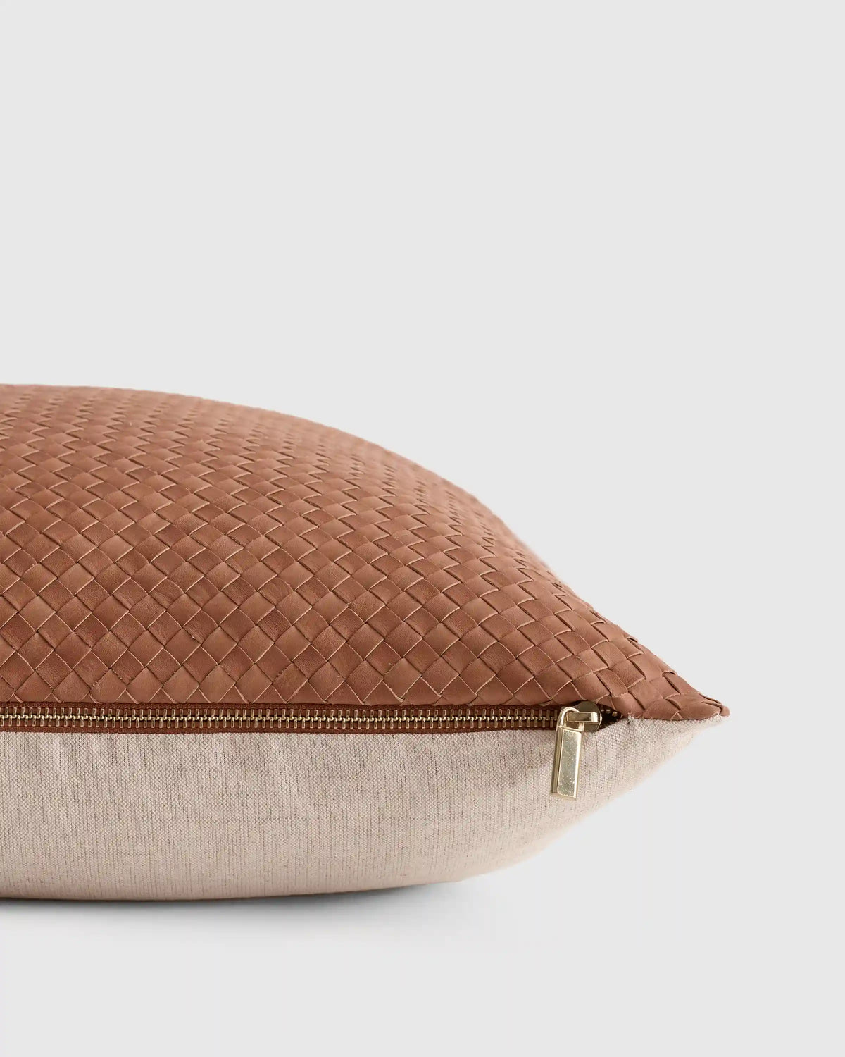 Woven Leather Pillow Cover (Set of 2)