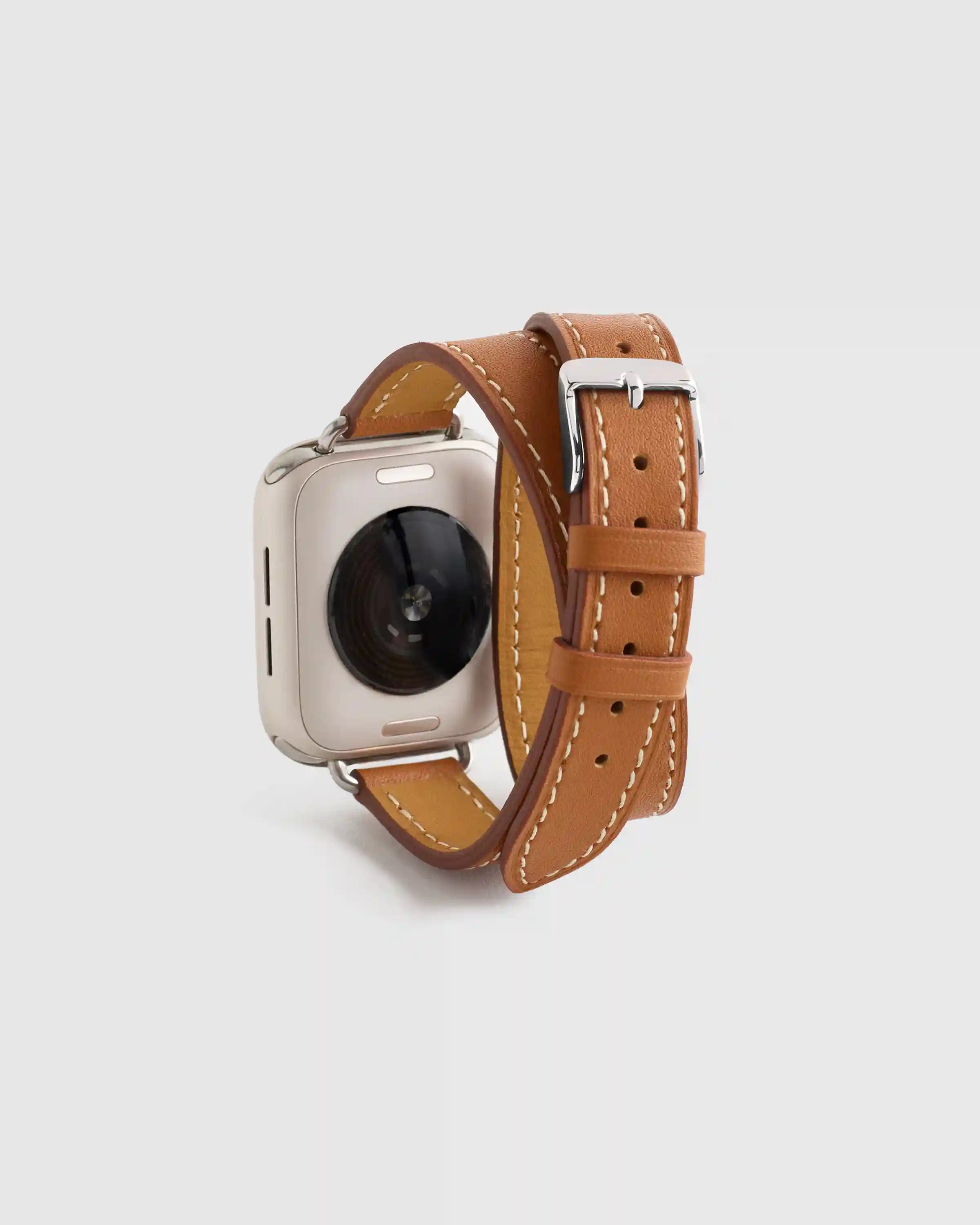 Leather Double Wrap Smartwatch Band