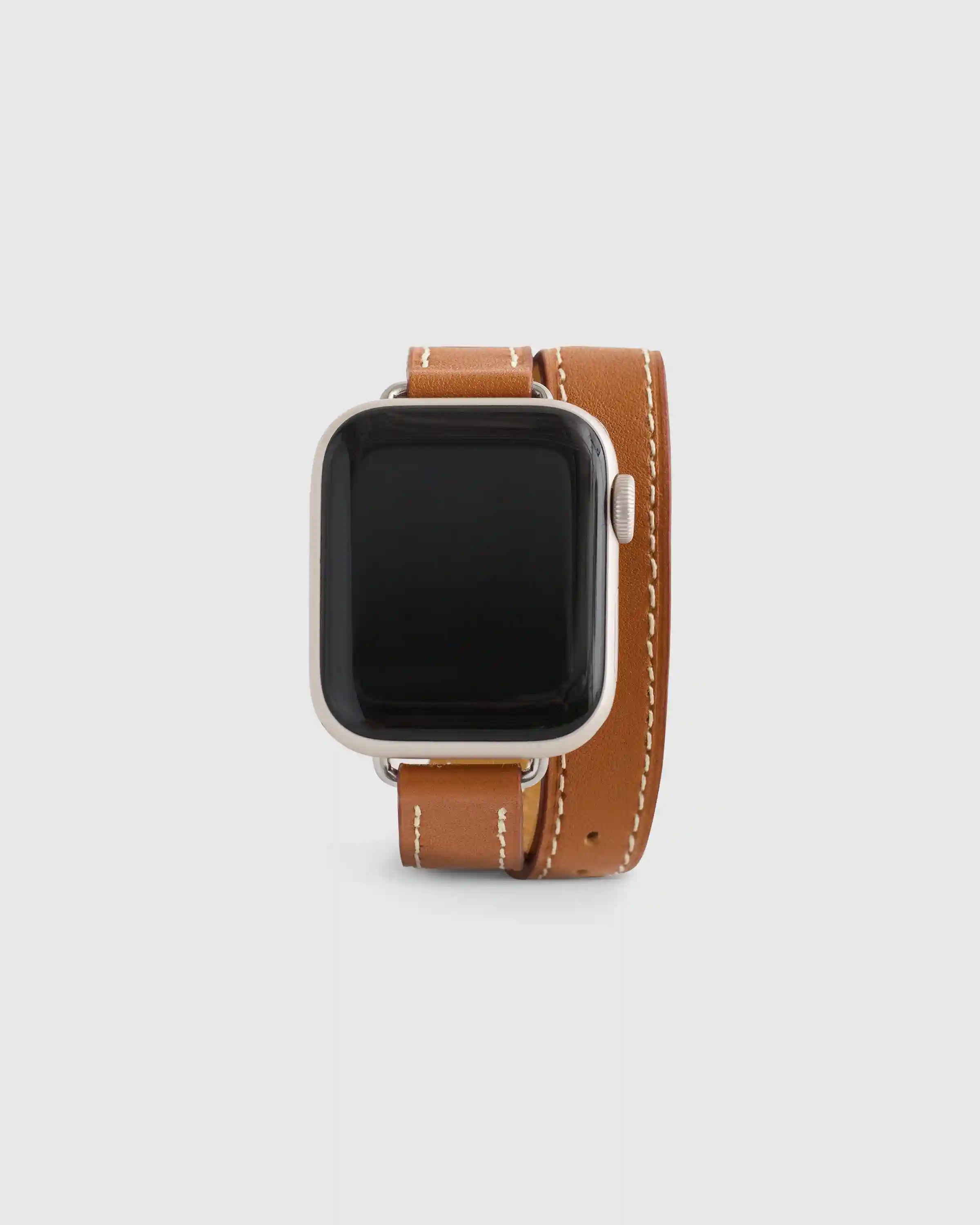 Leather Double Wrap Smartwatch Band