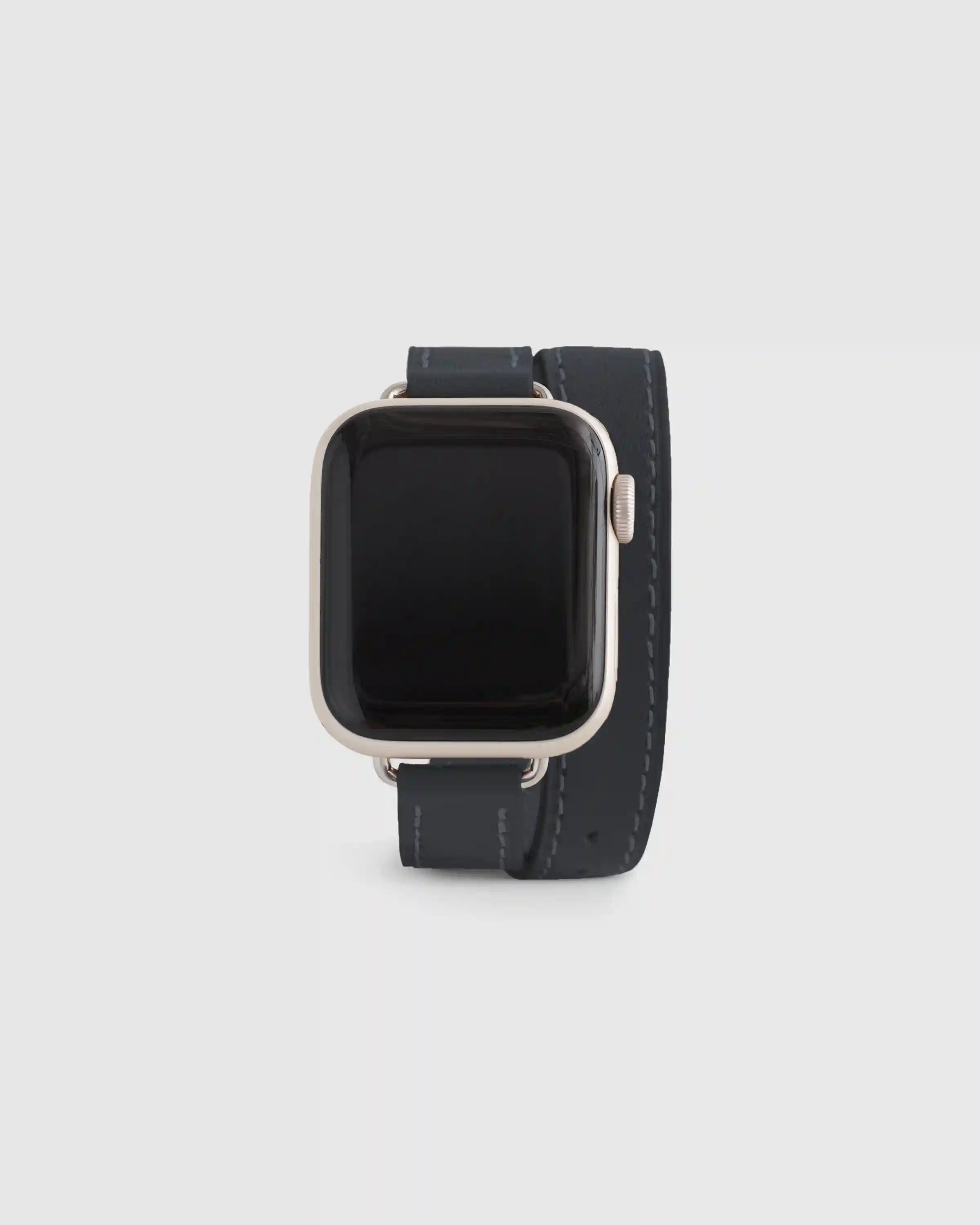 Leather Double Wrap Smartwatch Band