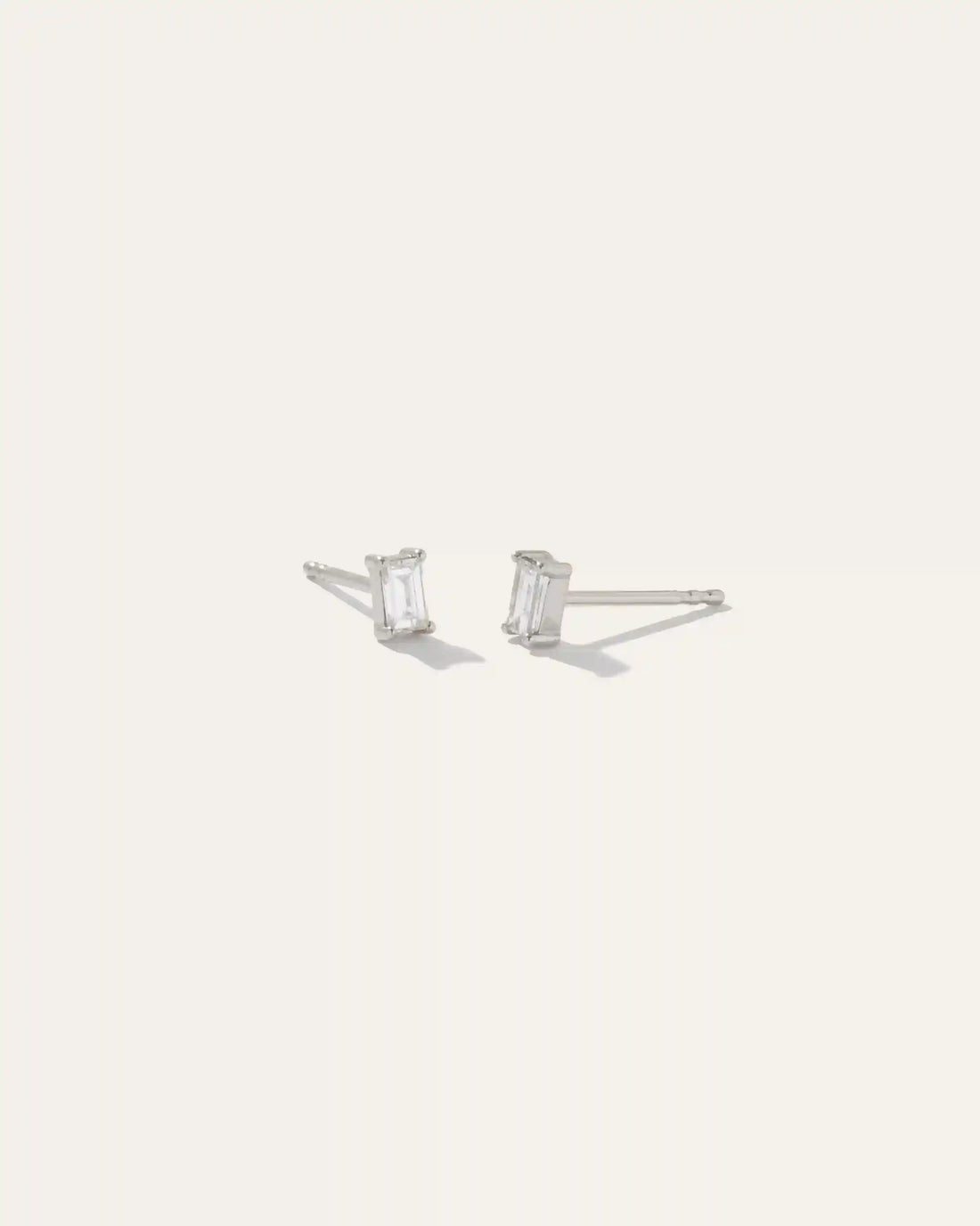 14K Gold Baguette Diamond Studs 0.28 Carat