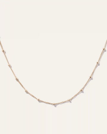 14k Gold Station Bead Choker