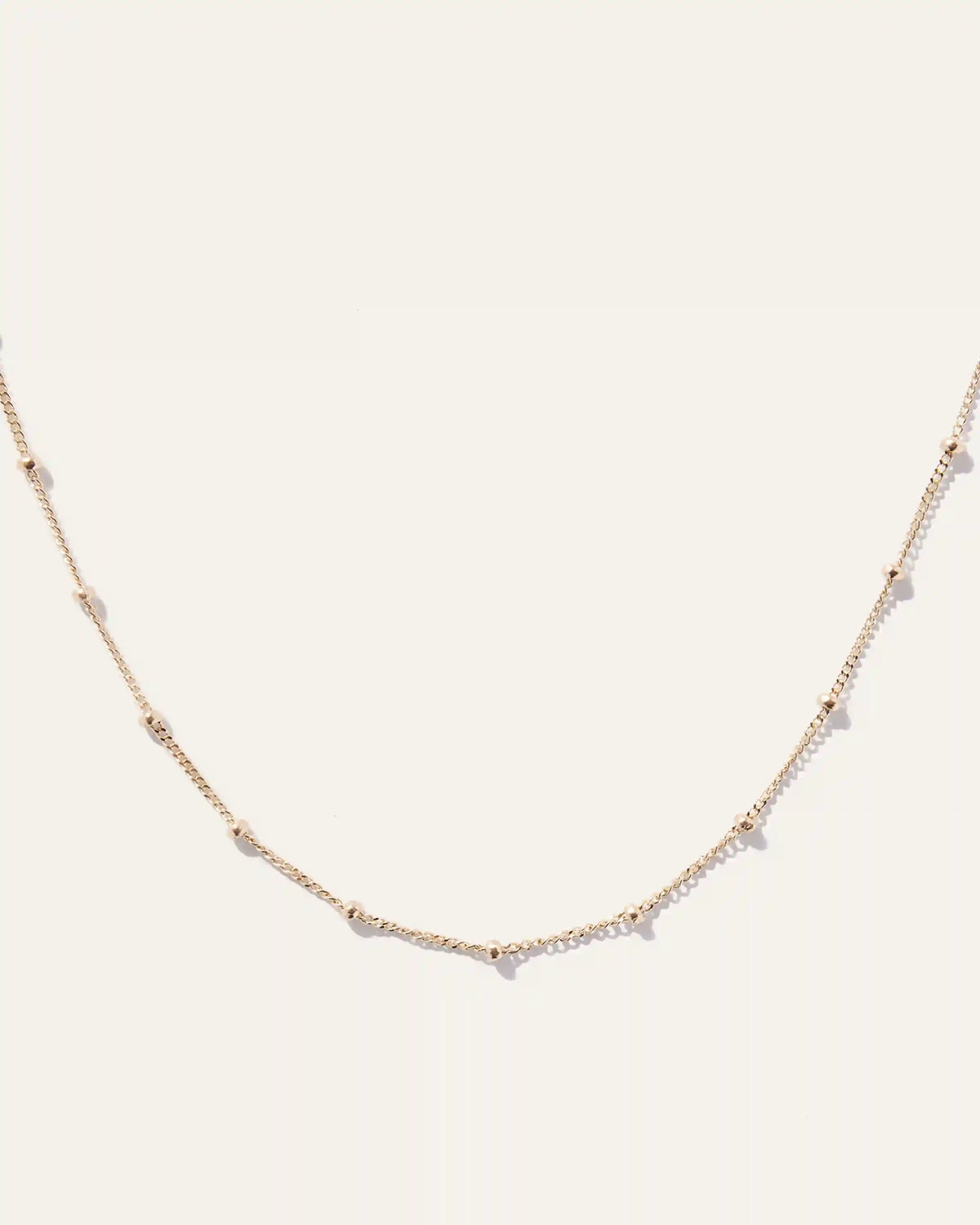 14k Gold Station Bead Choker