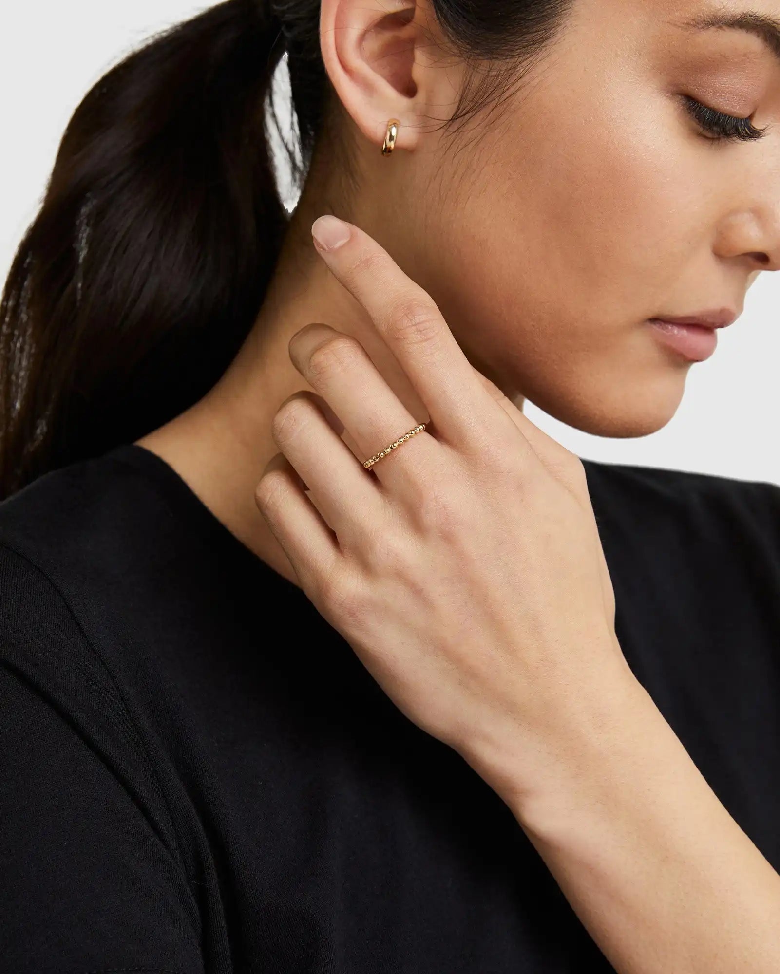 14K Gold Bold Hoops