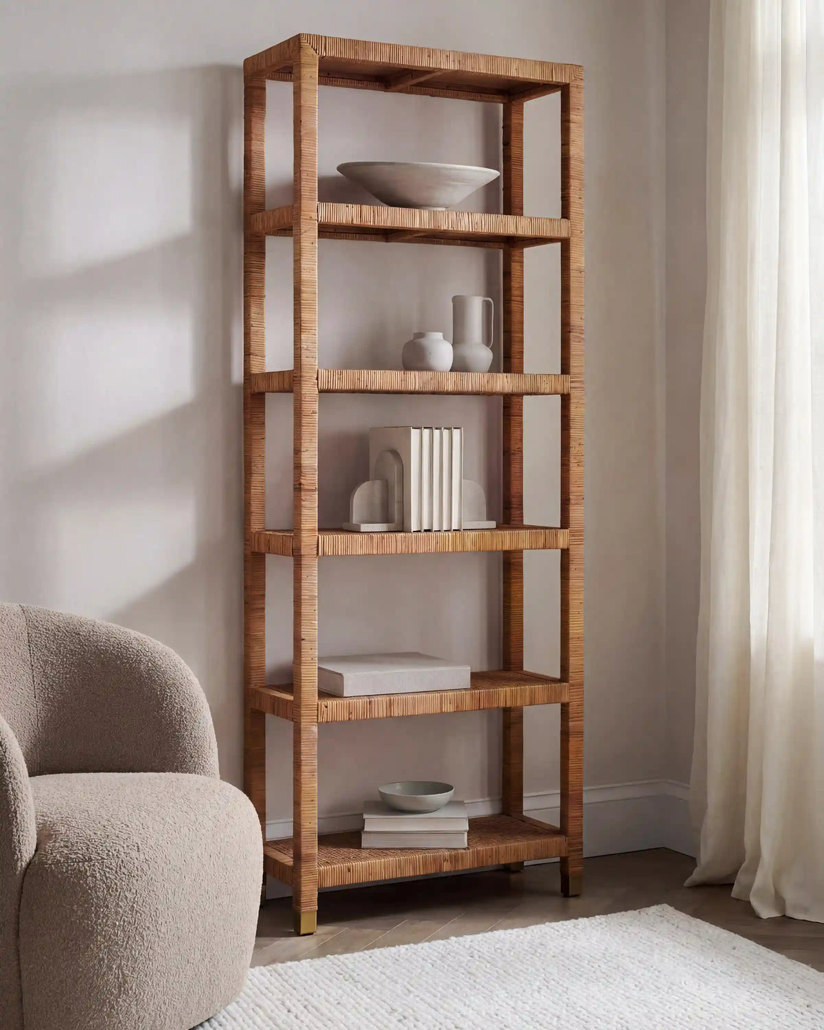 Handwoven Rattan Bookcase