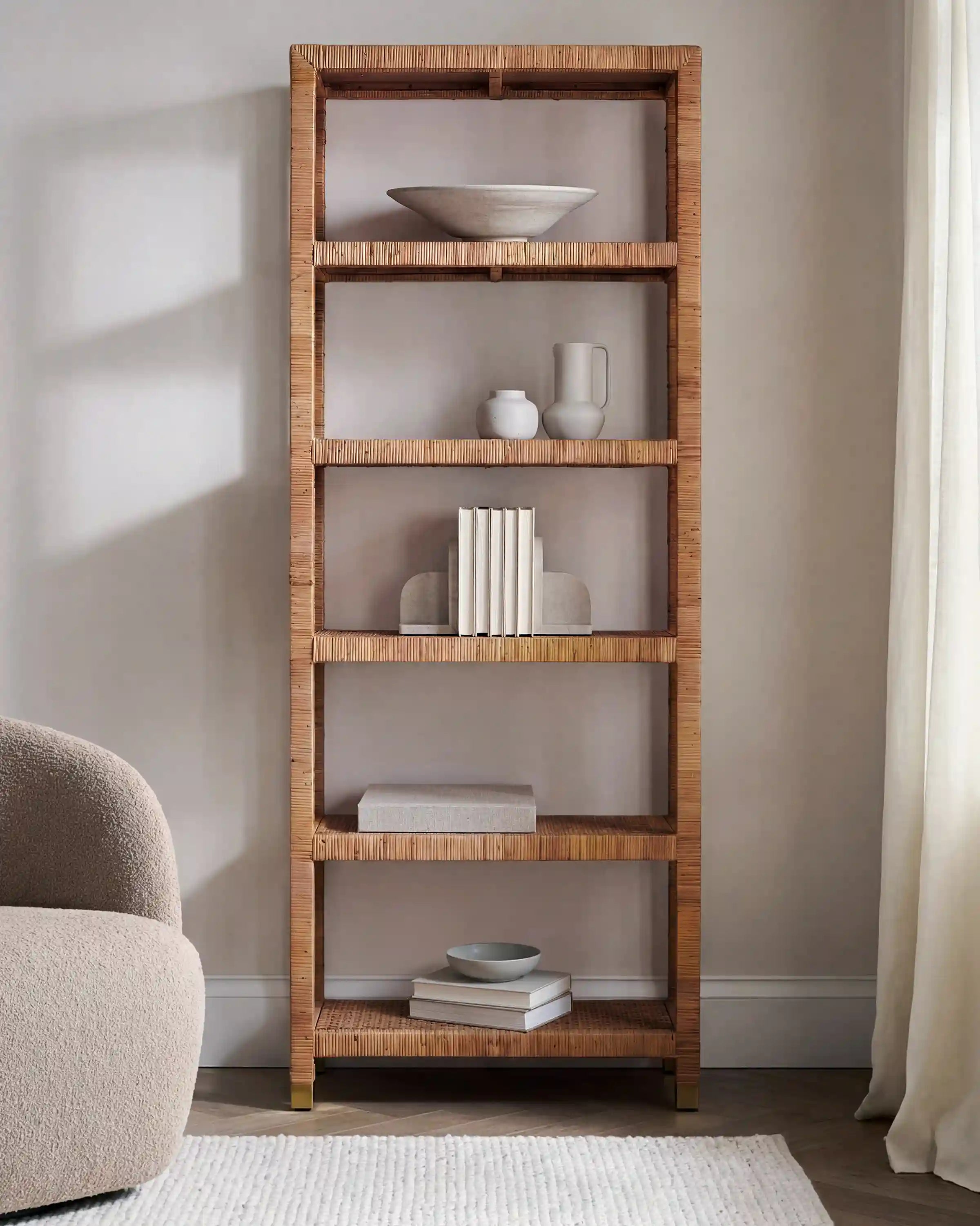 Handwoven Rattan Bookcase
