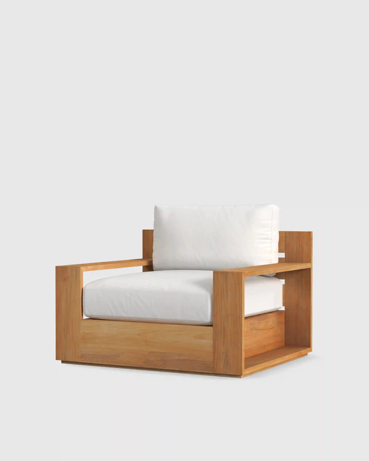 Solid Teak Outdoor Swivel Lounge Chair