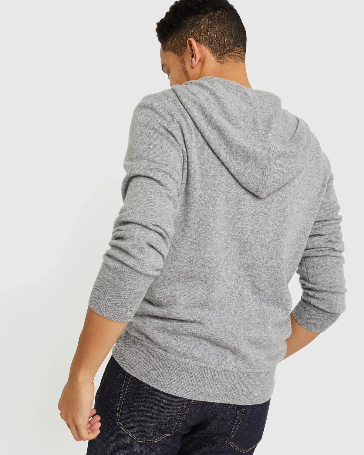 Mongolian Spring Cashmere Full-Zip Hoodie