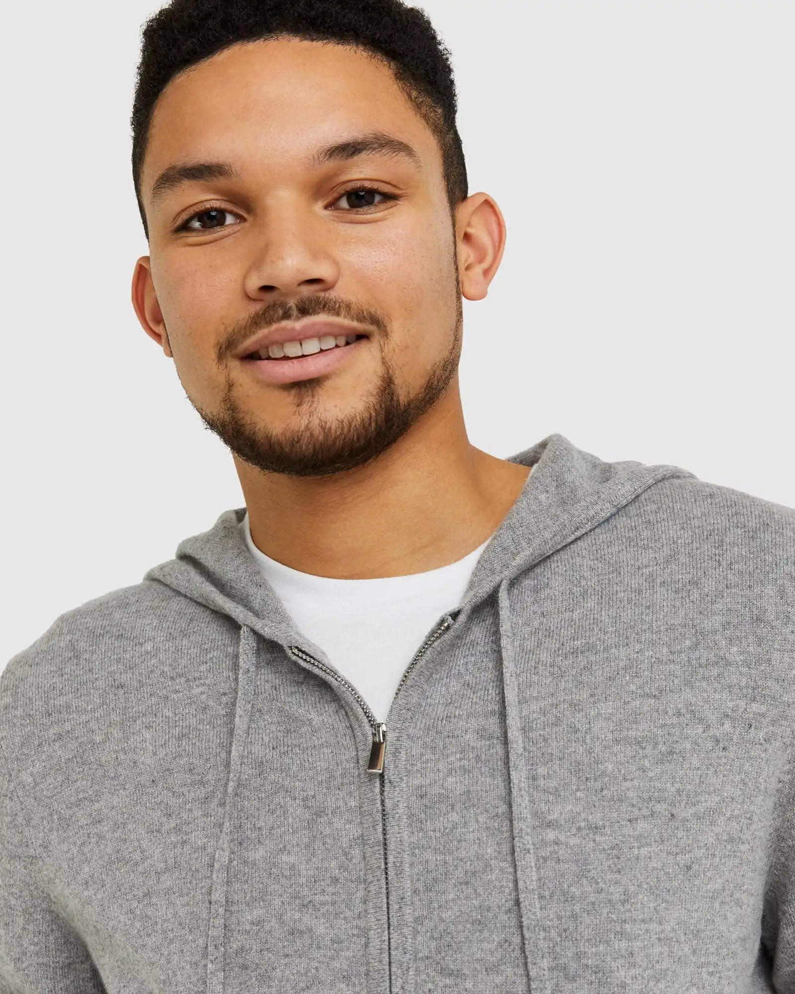 Mongolian Spring Cashmere Full-Zip Hoodie