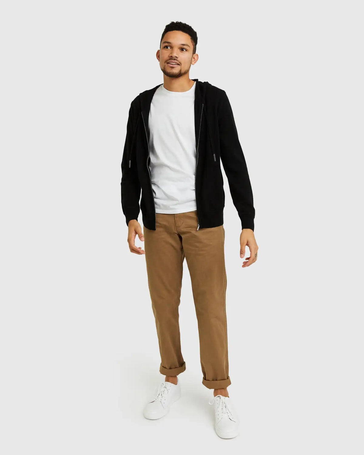 Mongolian Spring Cashmere Full-Zip Hoodie
