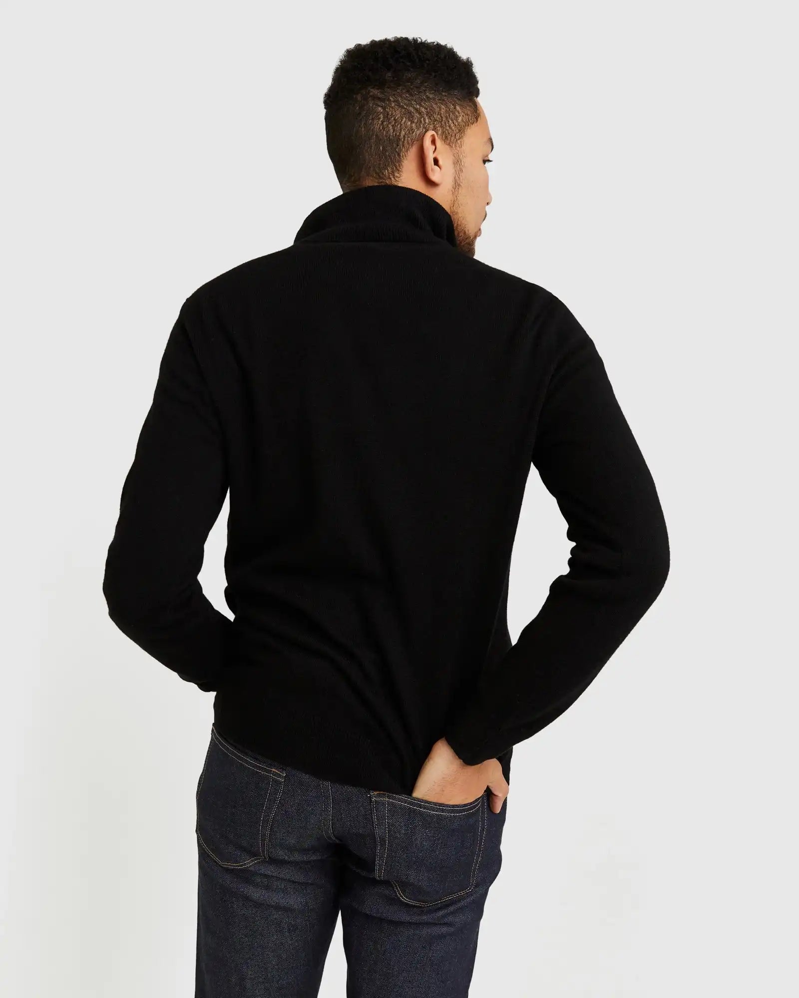 Mongolian Spring Cashmere Quarter Zip Sweater
