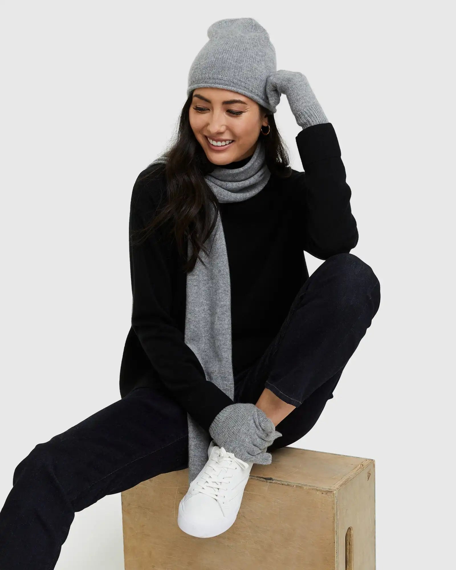 Mongolian Cashmere Slouchy Beanie
