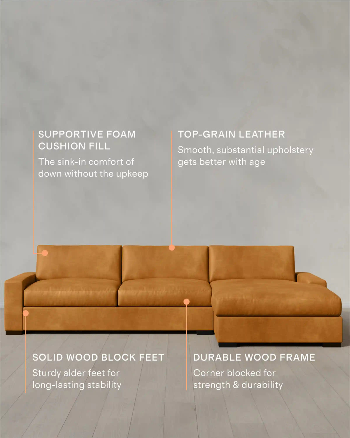 Brennan Chaise Sectional in Performance Velvet