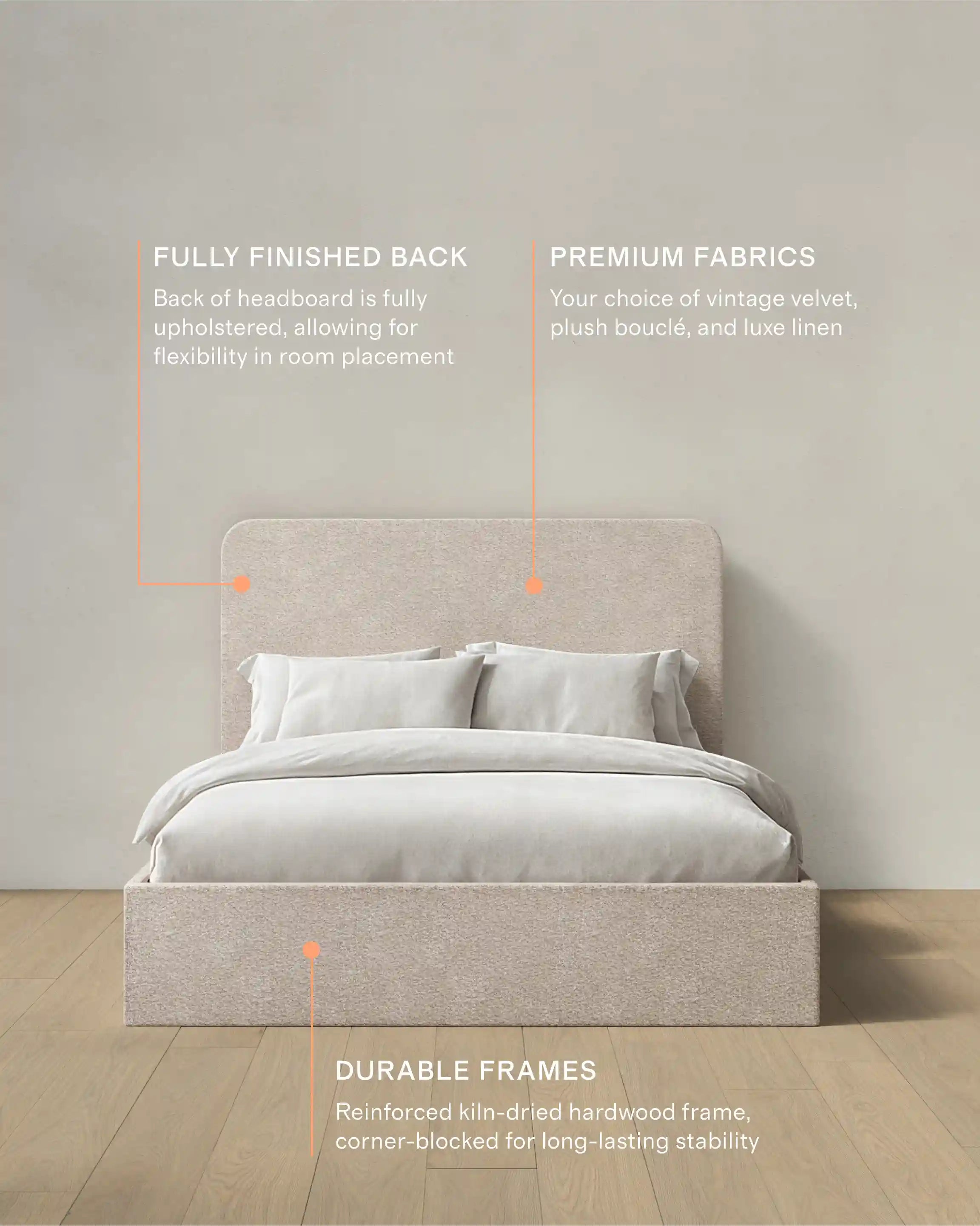 Plush Boucle Square Bed