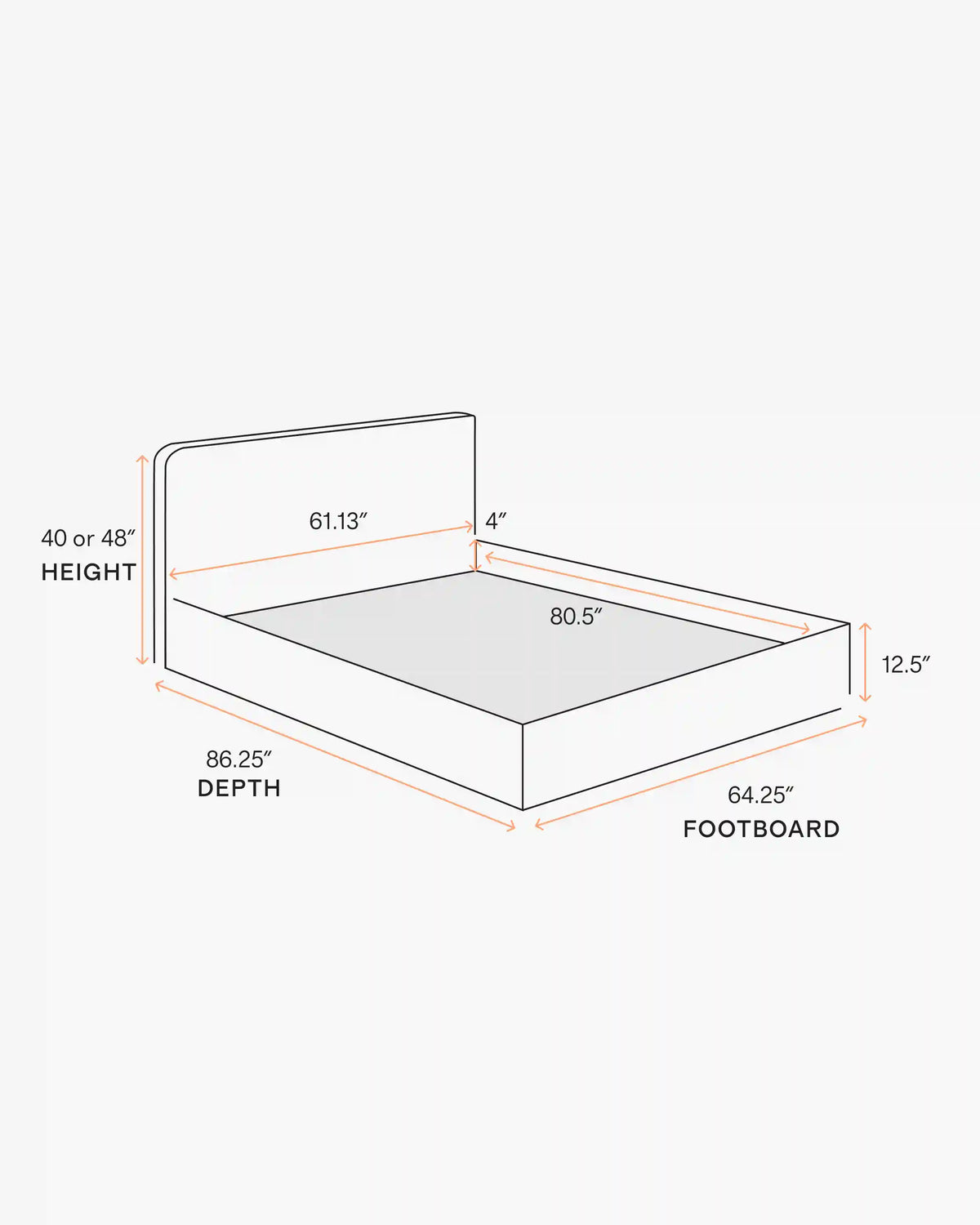 Plush Boucle Curved Bed
