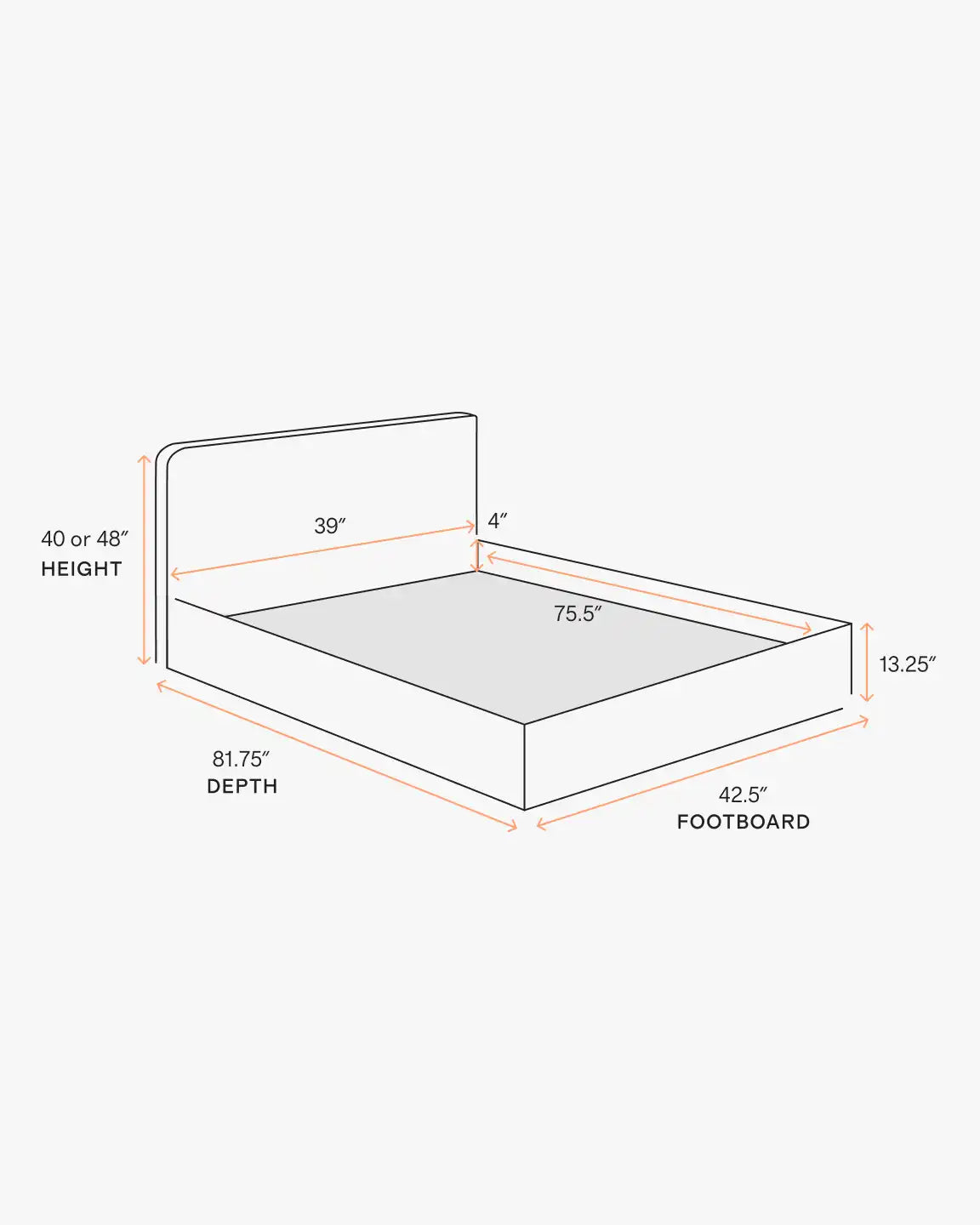 Plush Boucle Curved Bed