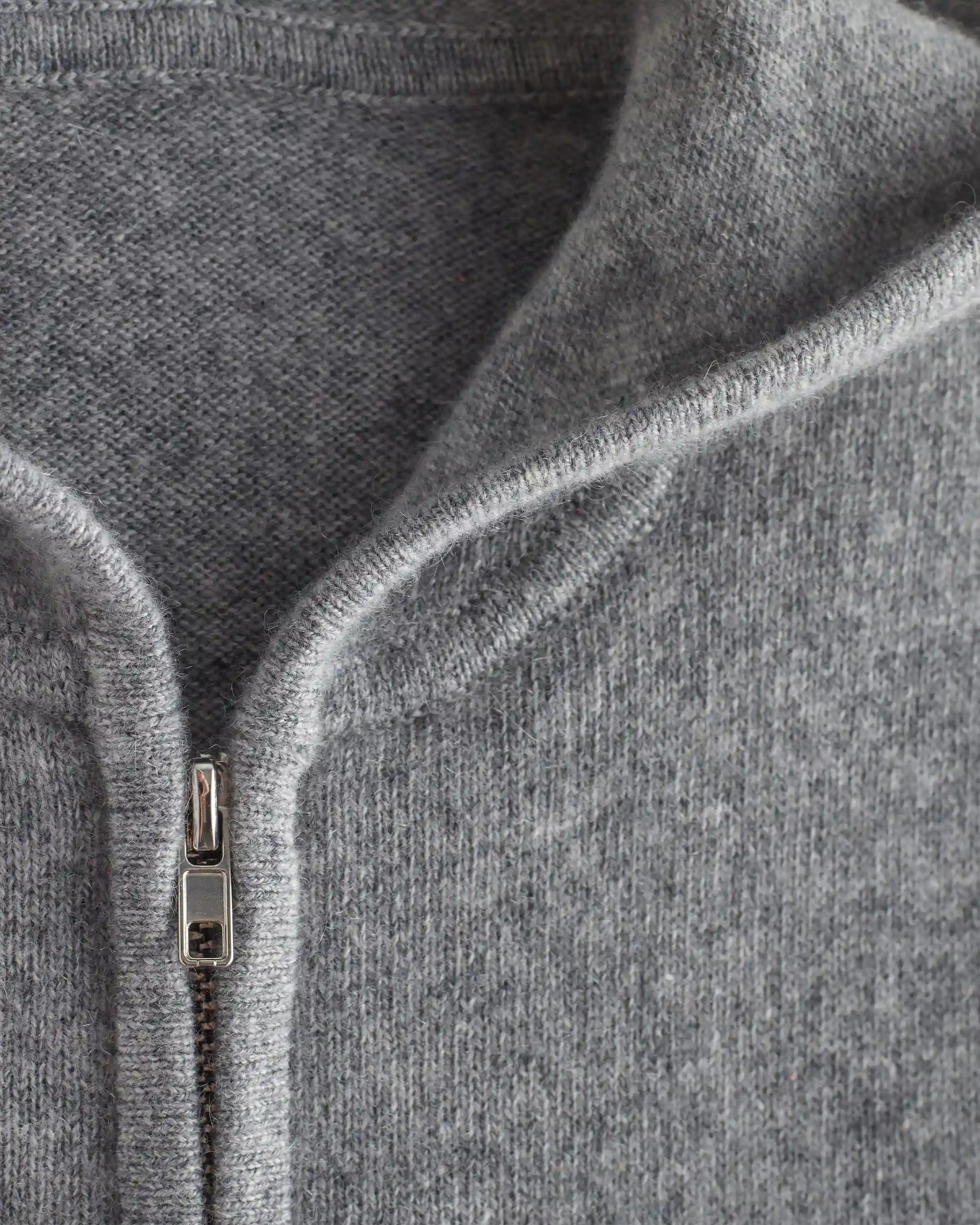 Washable Cashmere Full Zip Hoodie