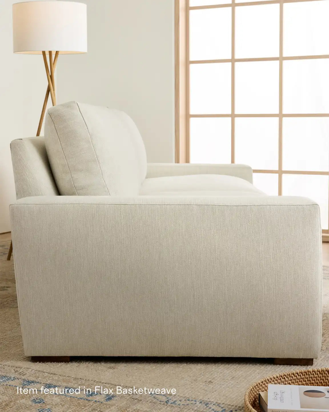 Stillman Chaise Sectional in Performance Basketweave